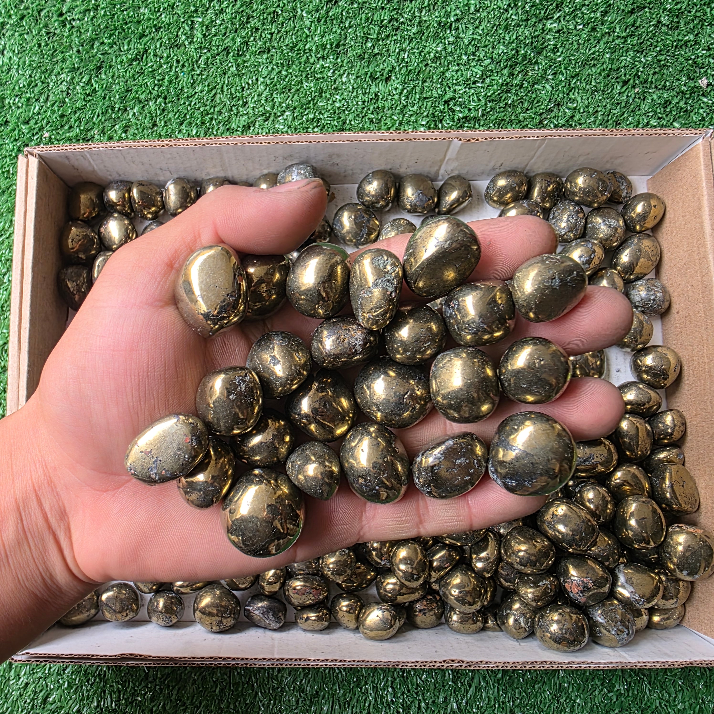 Lot 3 kg Chalcopyrite tumbled