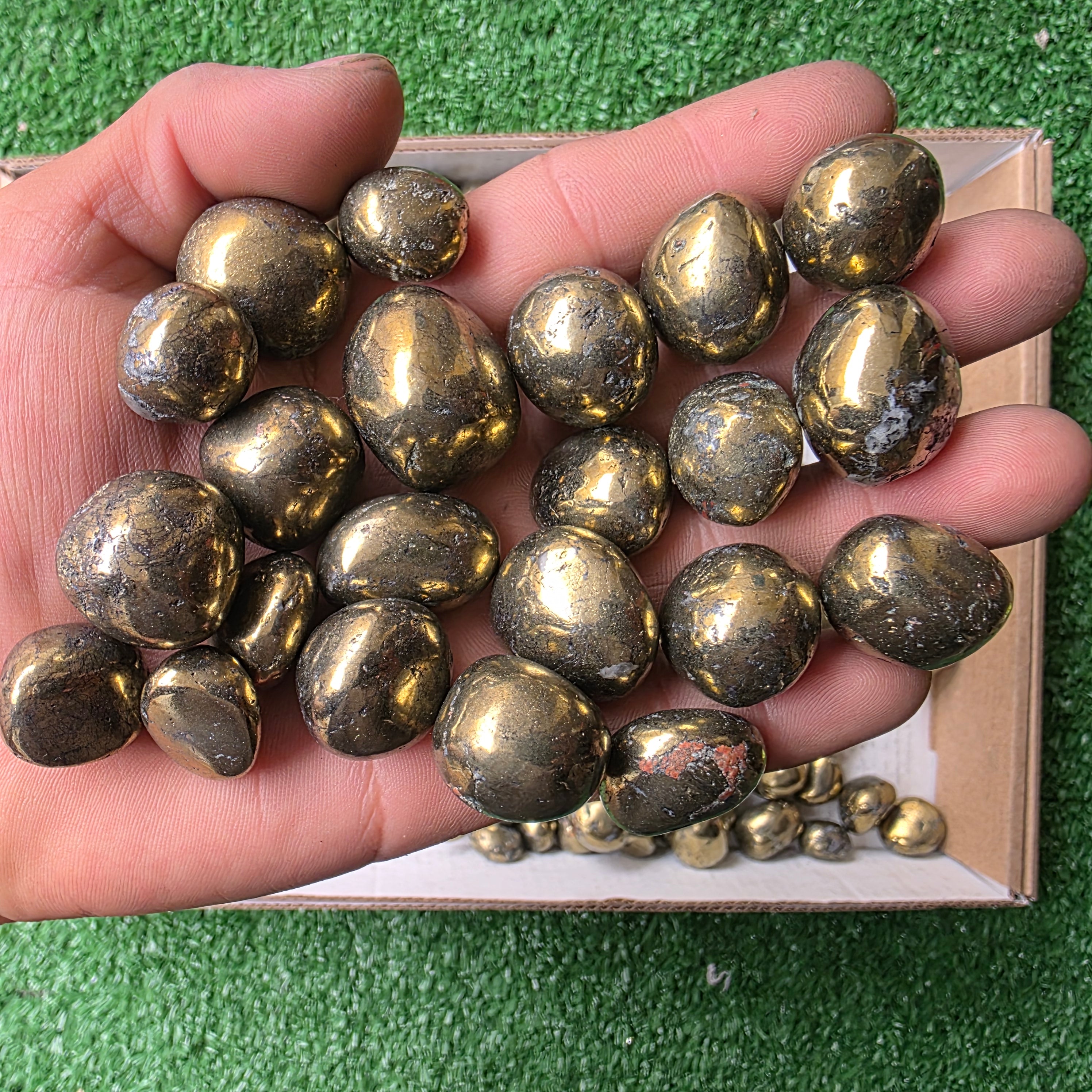 Lot 3 kg Chalcopyrite tumbled