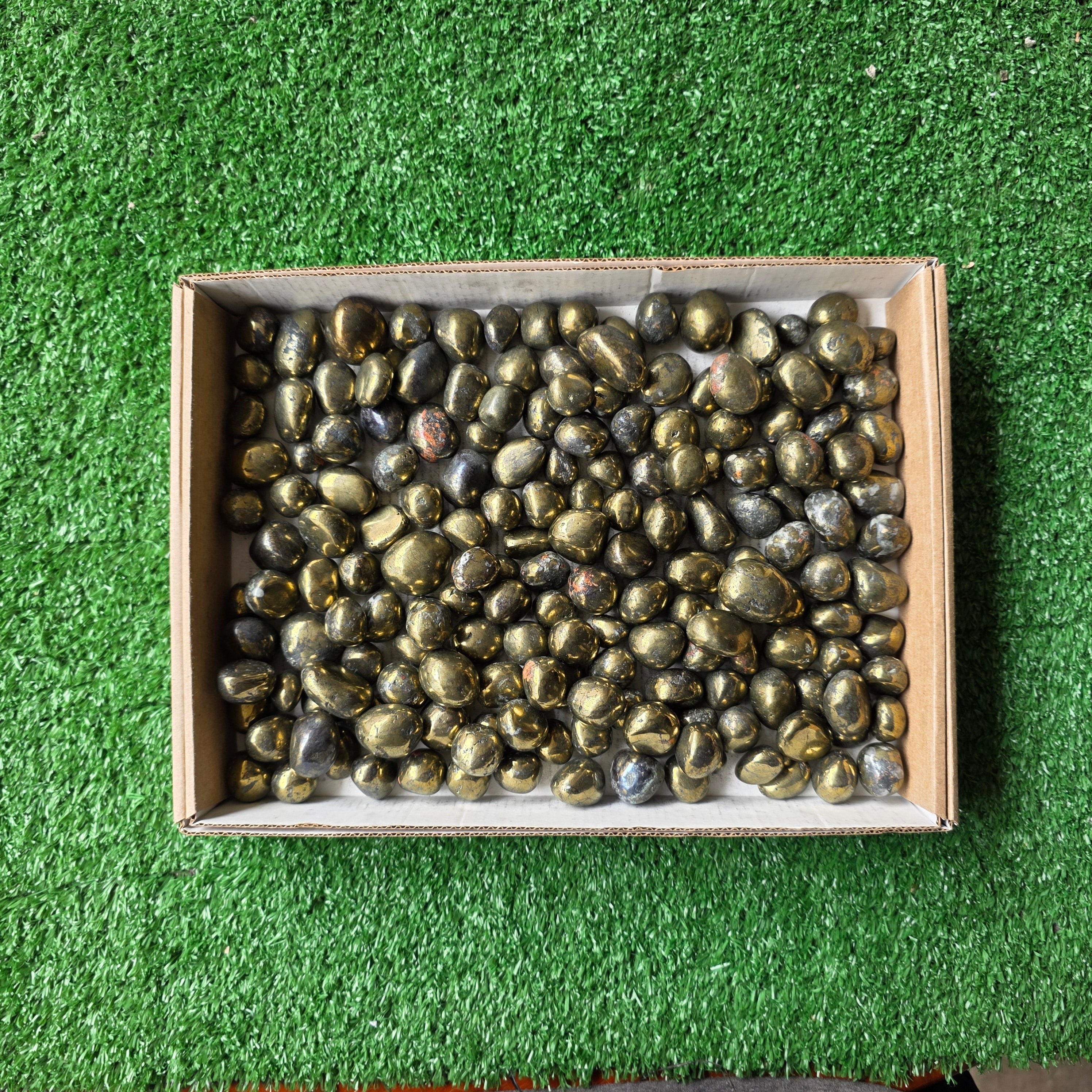 Lot 3 kg Chalcopyrite tumbled