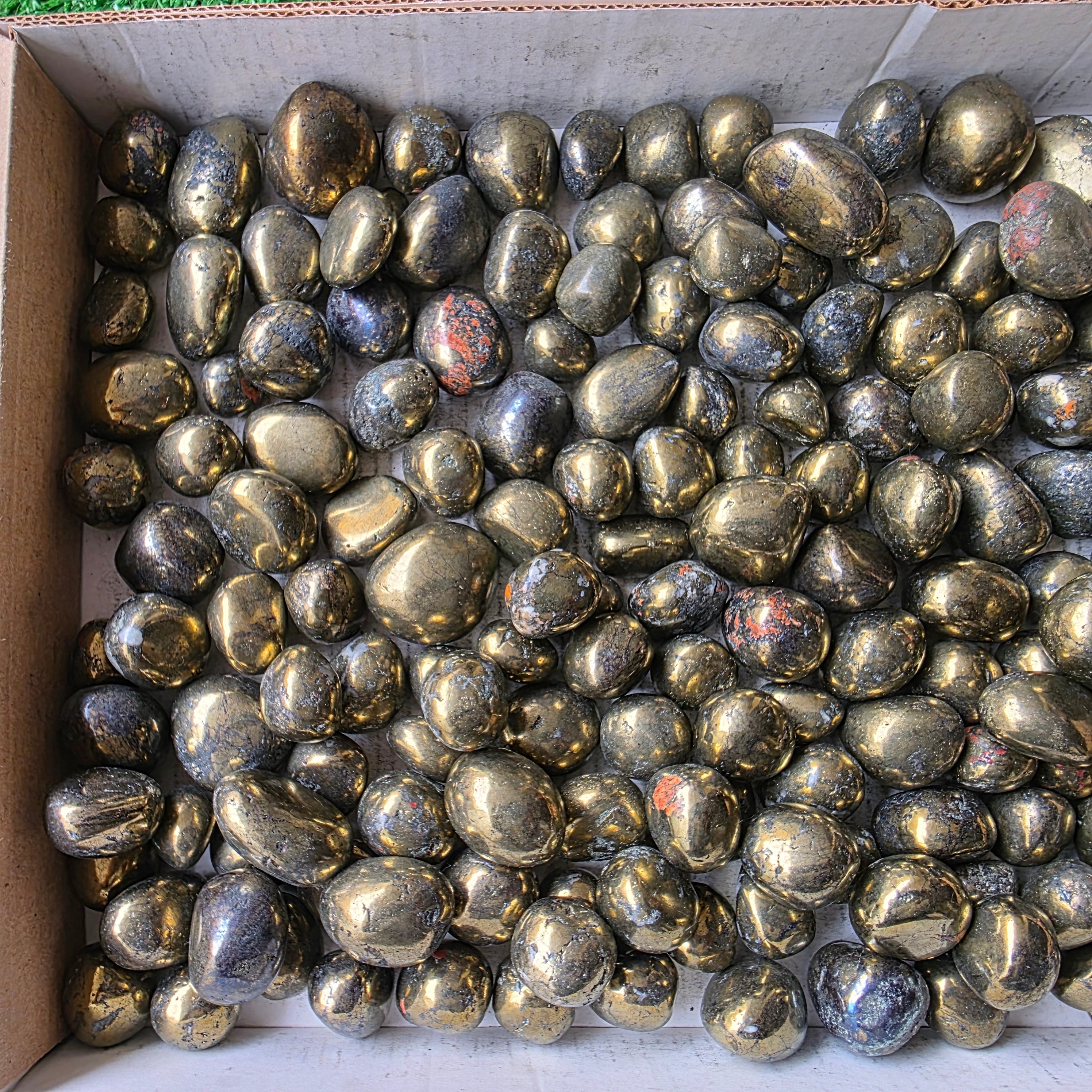 Lot 3 kg Chalcopyrite tumbled