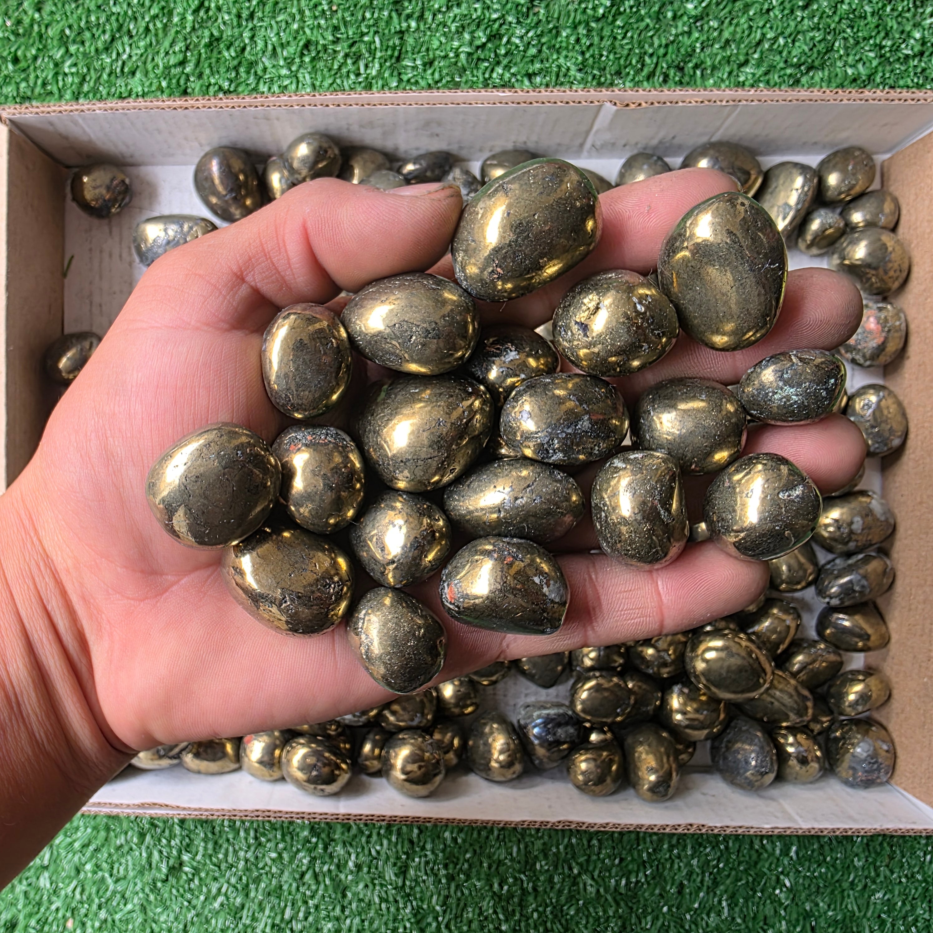 Lot 3 kg Chalcopyrite tumbled