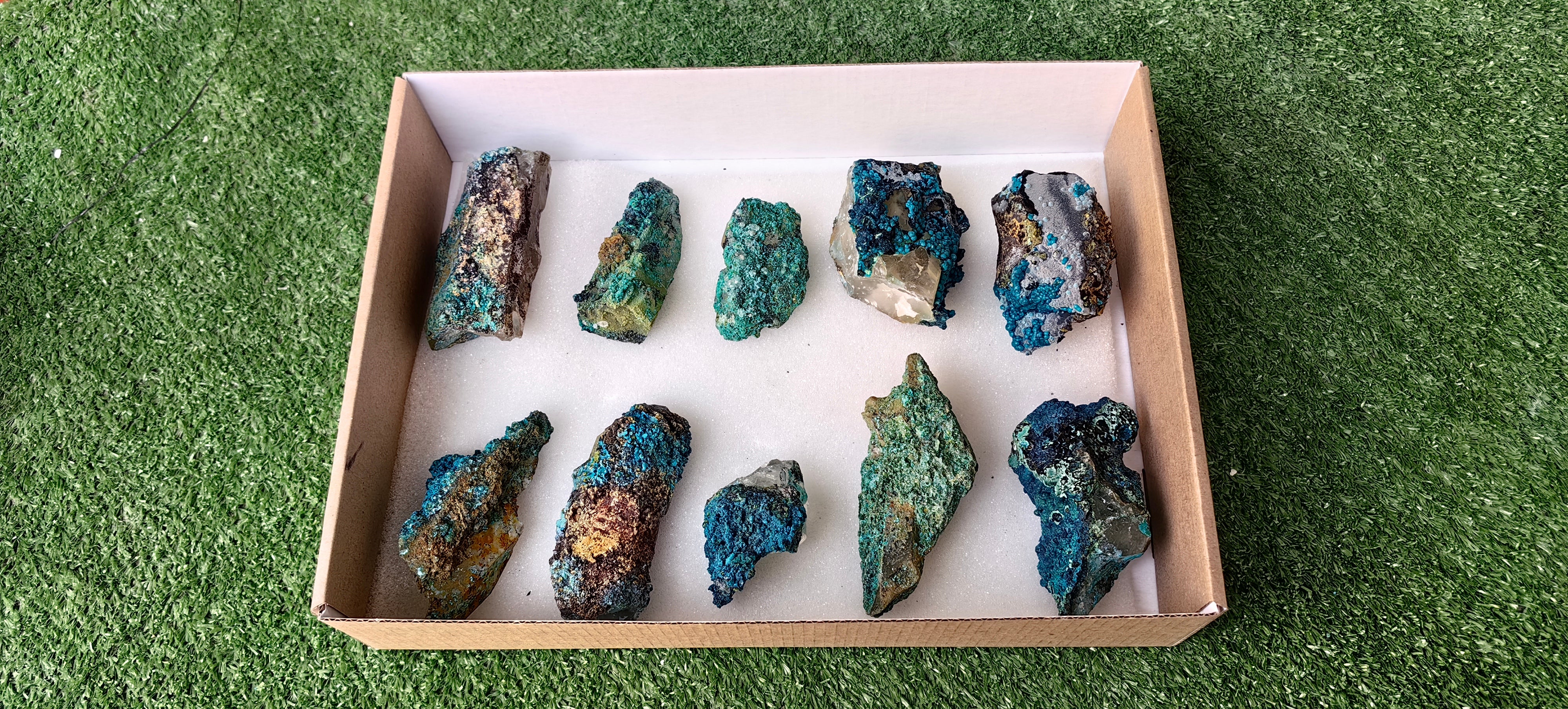 Lot 10 Chrysocolla on Quartz