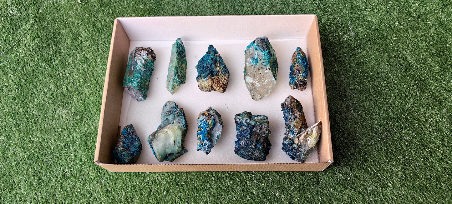 Lot 10 Chrysocolla on Quartz