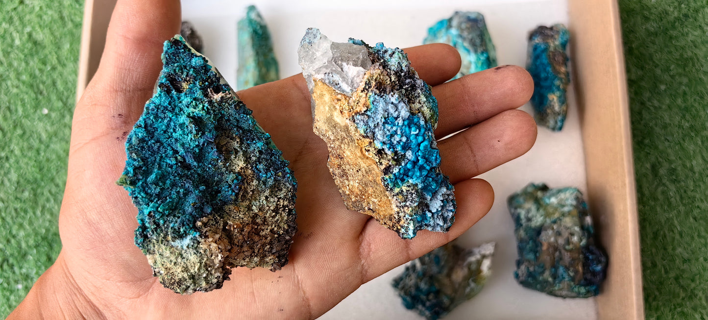 Lot 10 Chrysocolla on Quartz