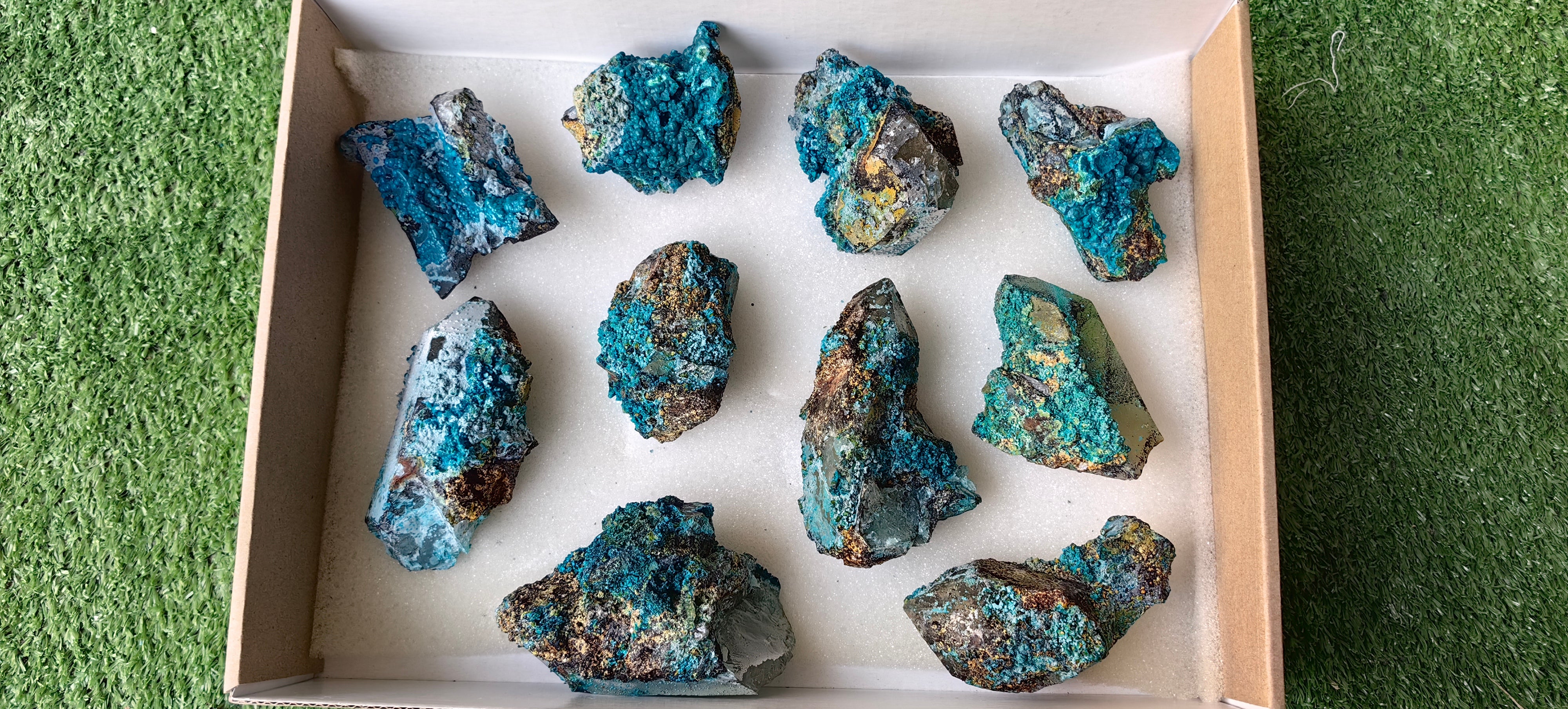 Lot 10 Chrysocolla on Quartz