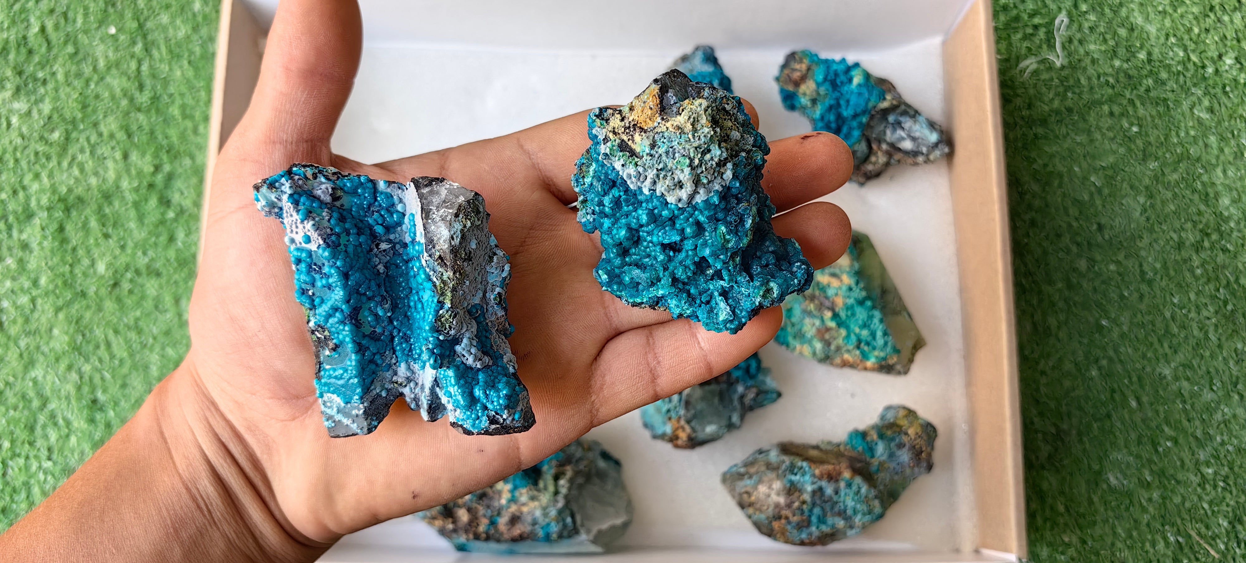 Lot 10 Chrysocolla on Quartz