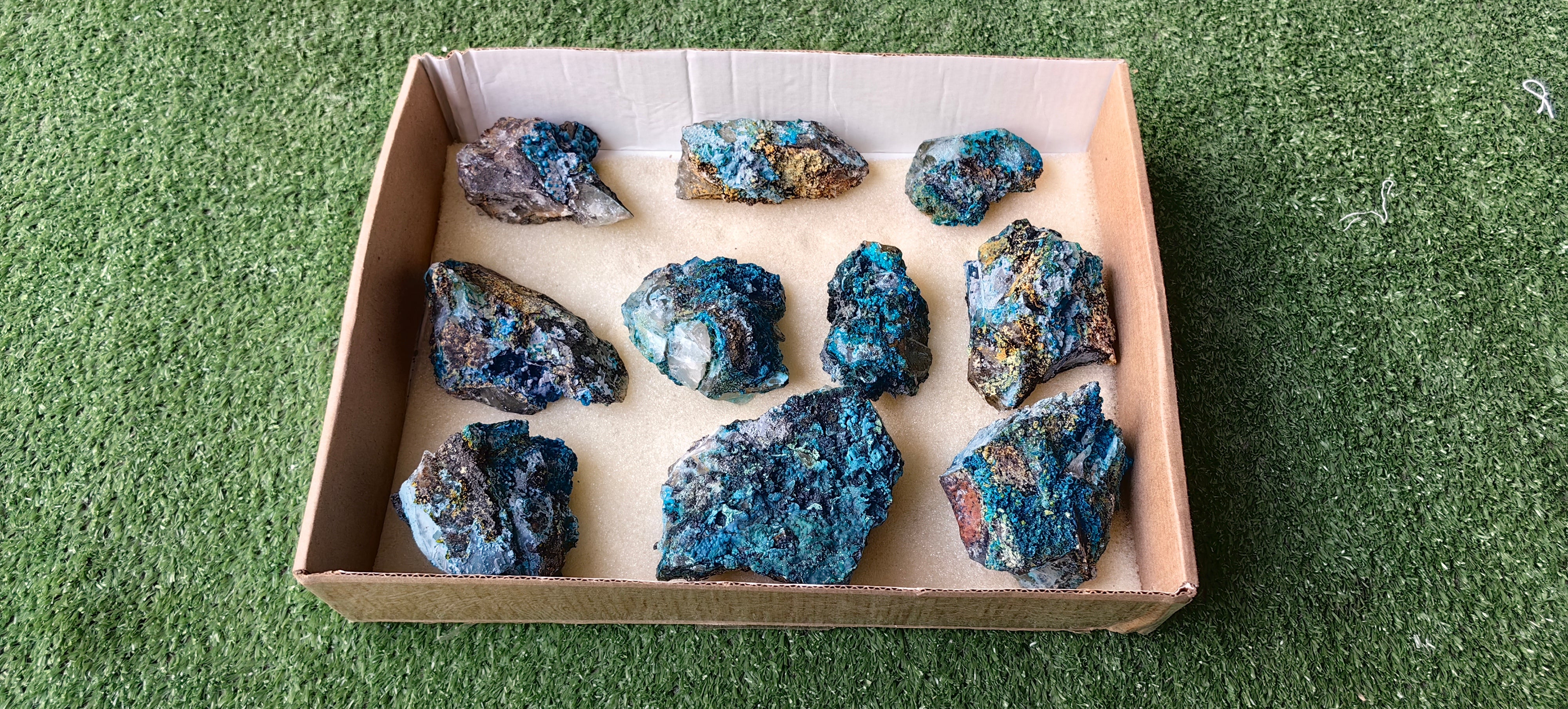 Lot 10 Chrysocolla on Quartz