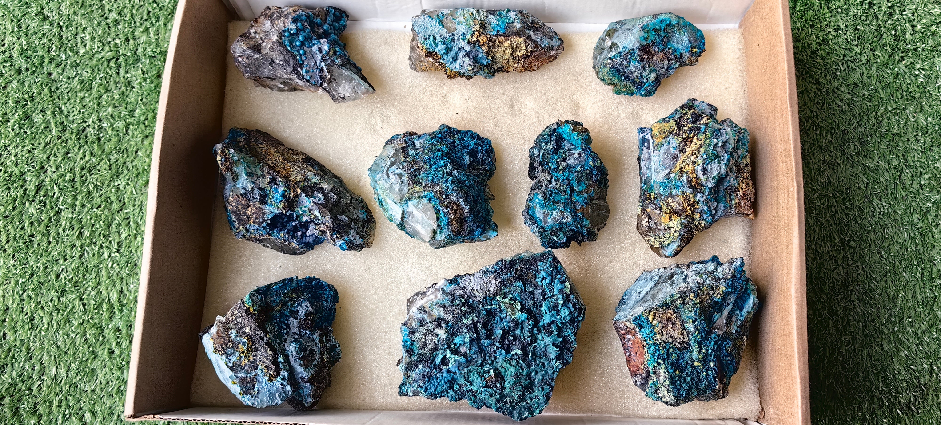 Lot 10 Chrysocolla on Quartz