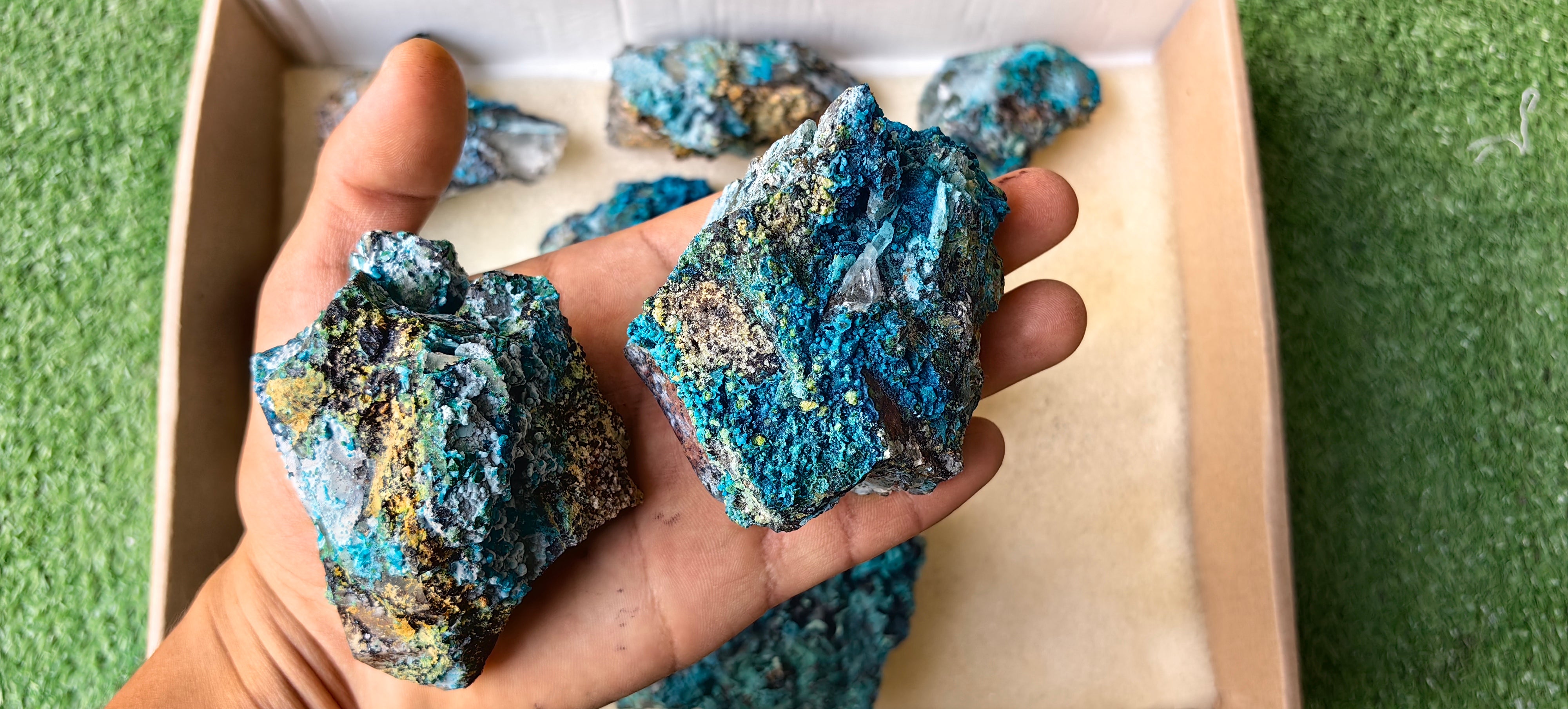 Lot 10 Chrysocolla on Quartz