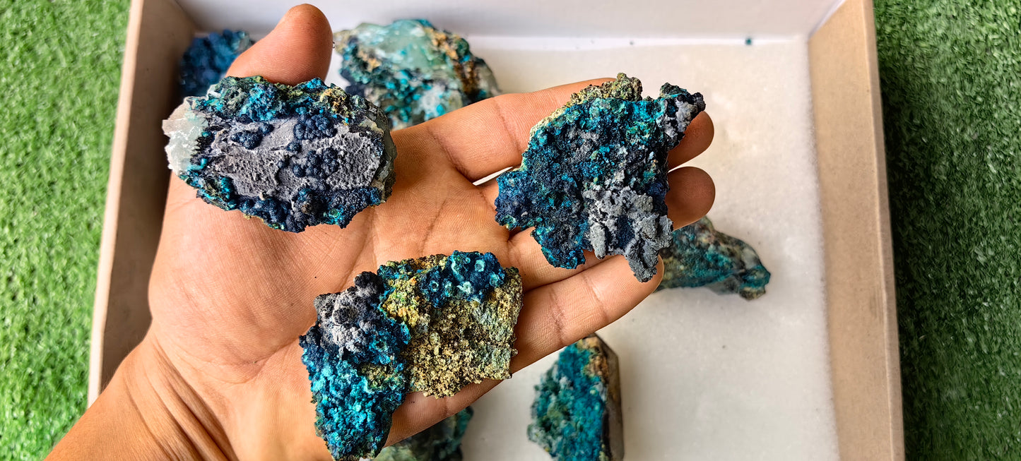 Lot 10 Chrysocolla on Quartz