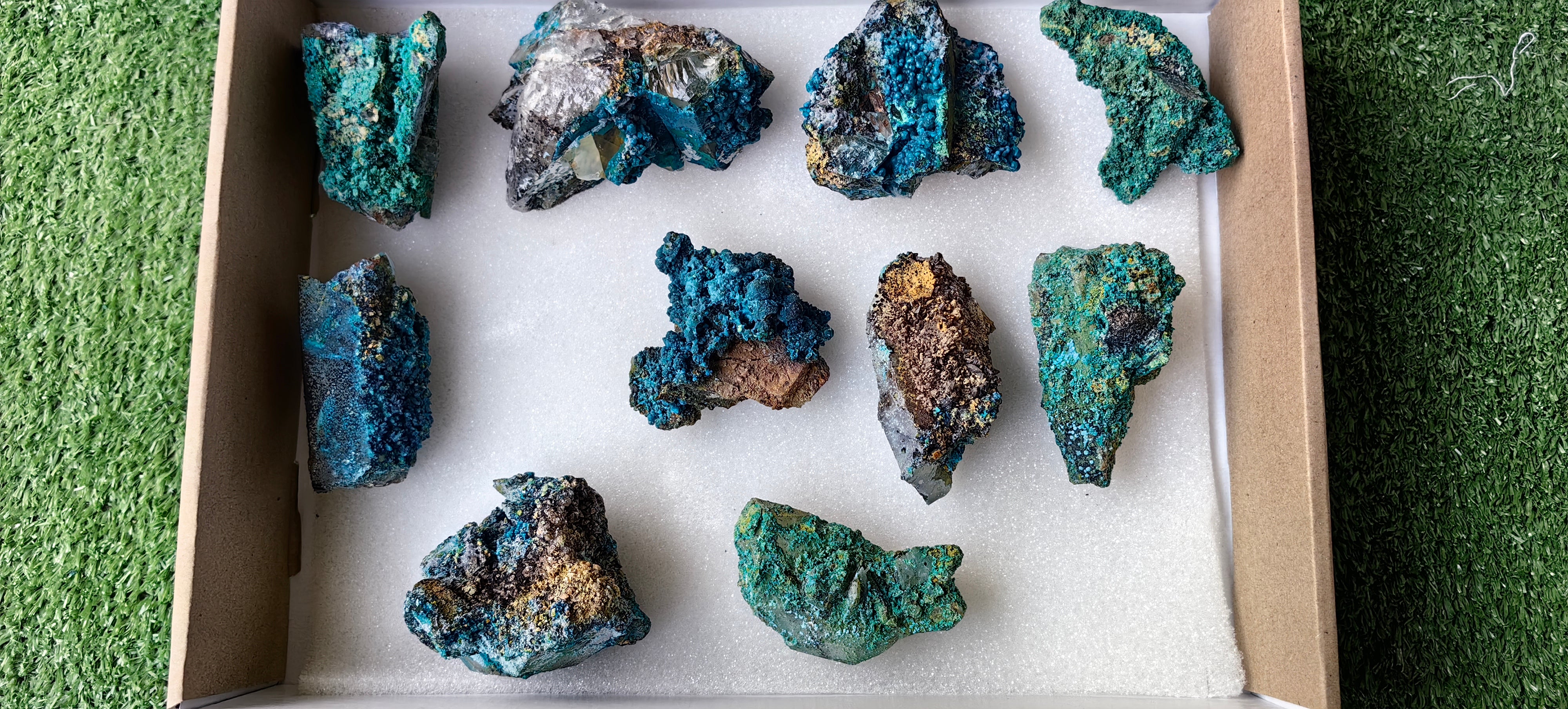 Lot 10 Chrysocolla on Quartz