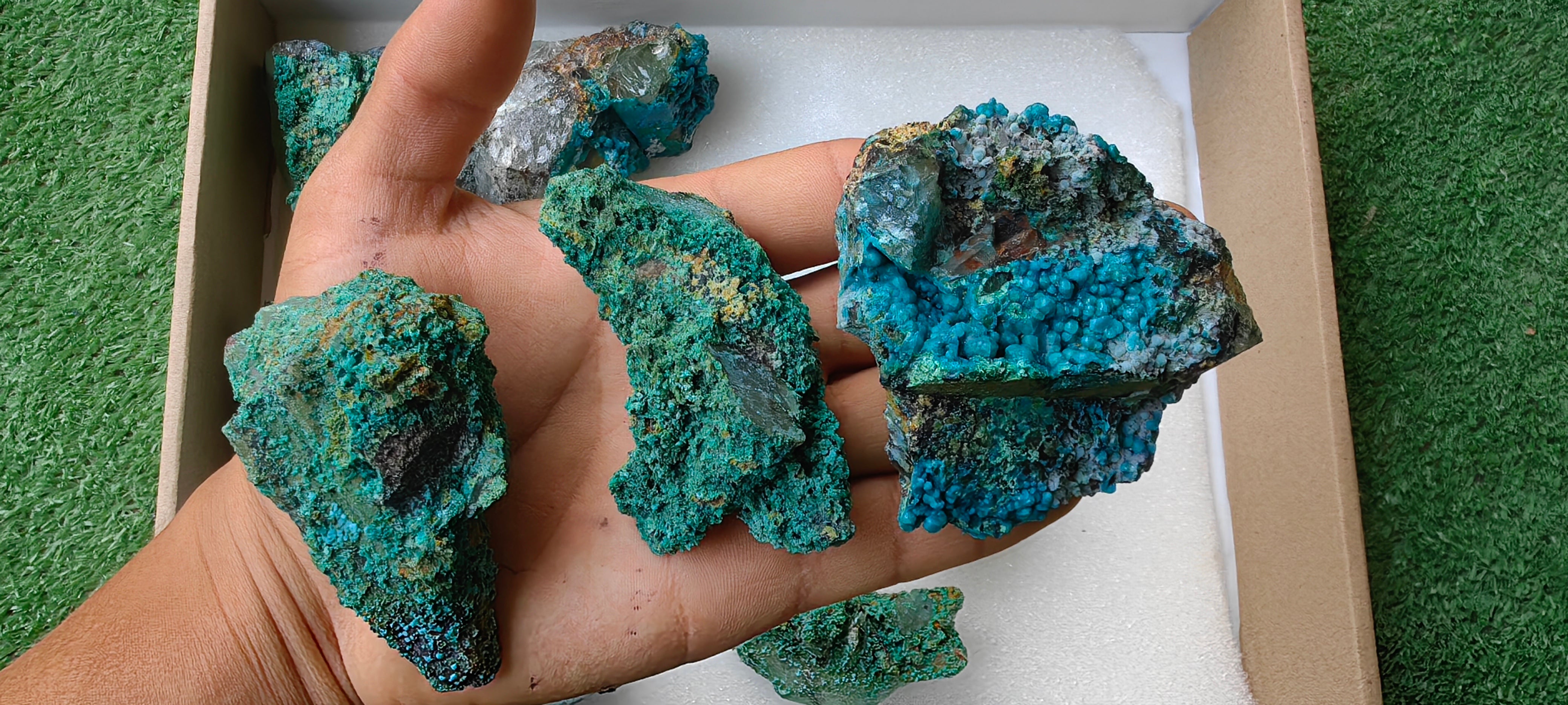 Lot 10 Chrysocolla on Quartz