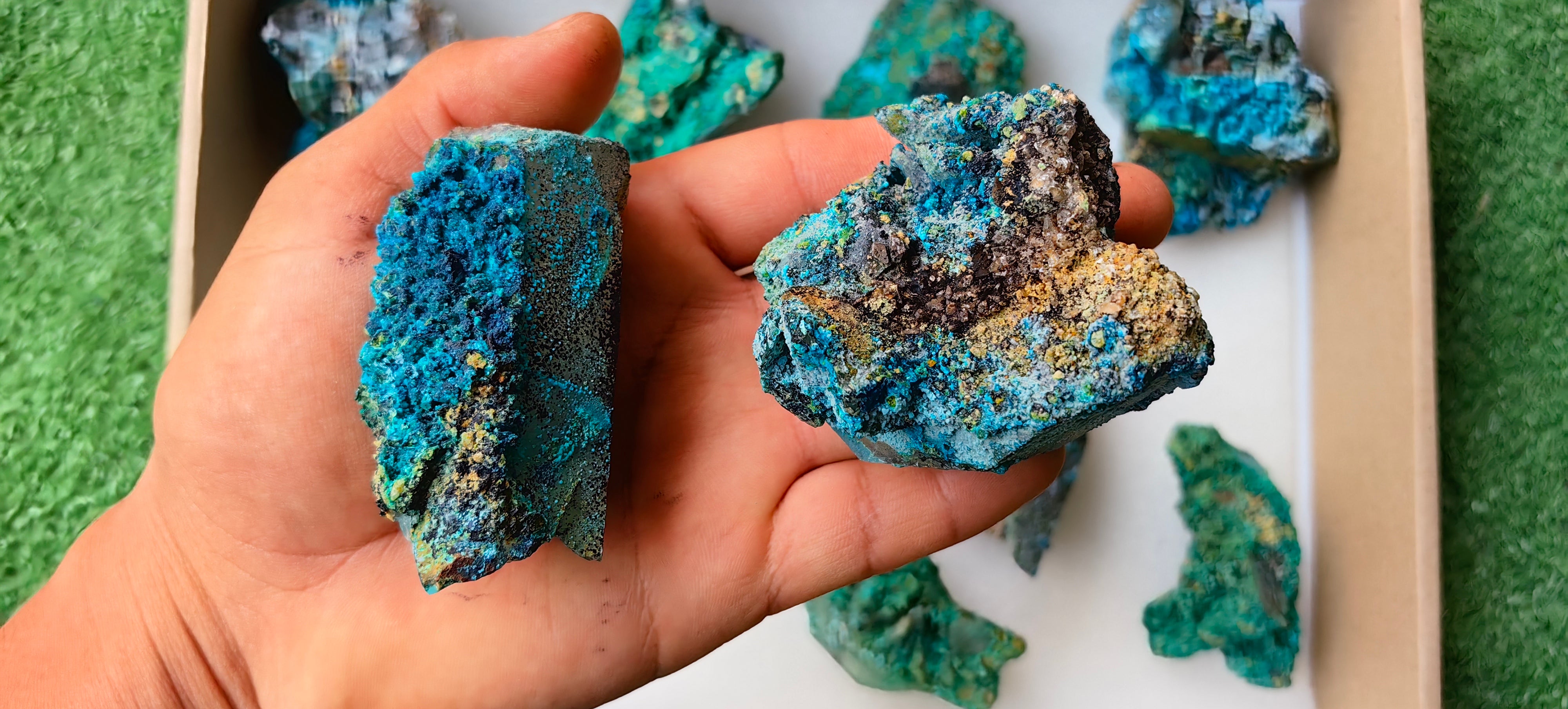 Lot 10 Chrysocolla on Quartz