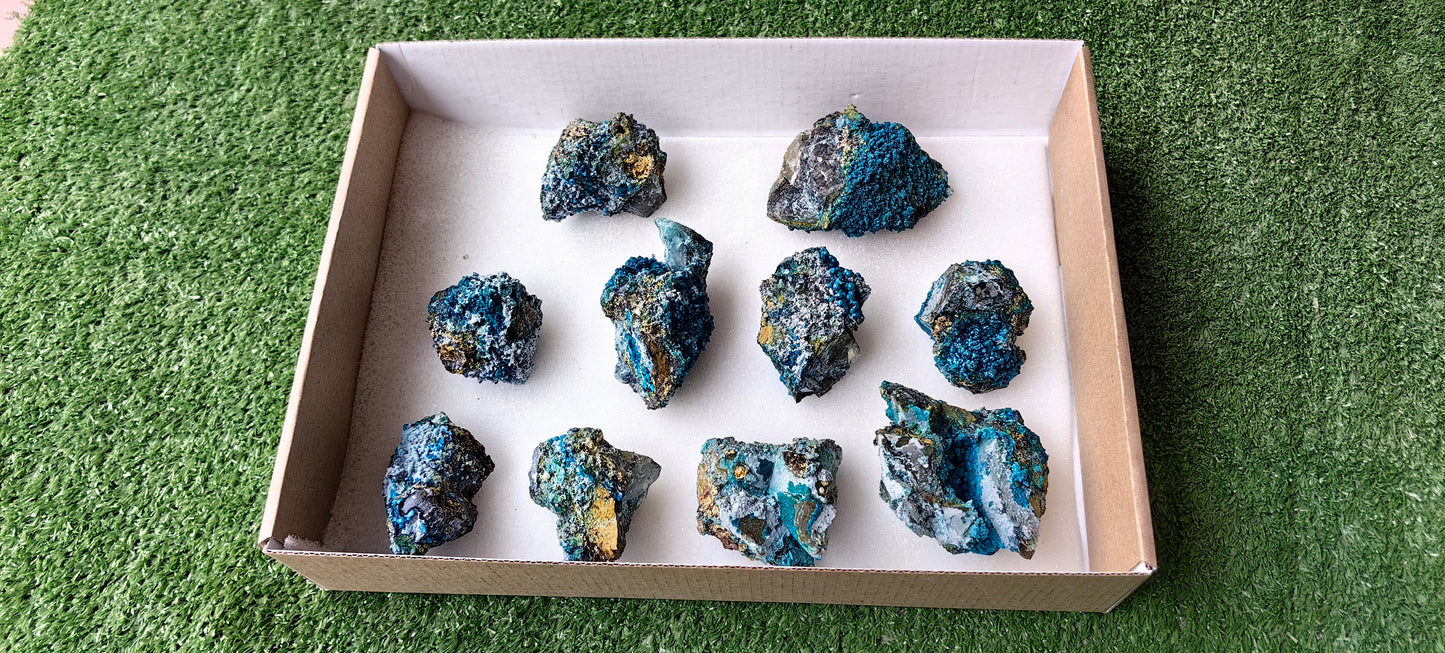 Lot 10 Chrysocolla on Quartz