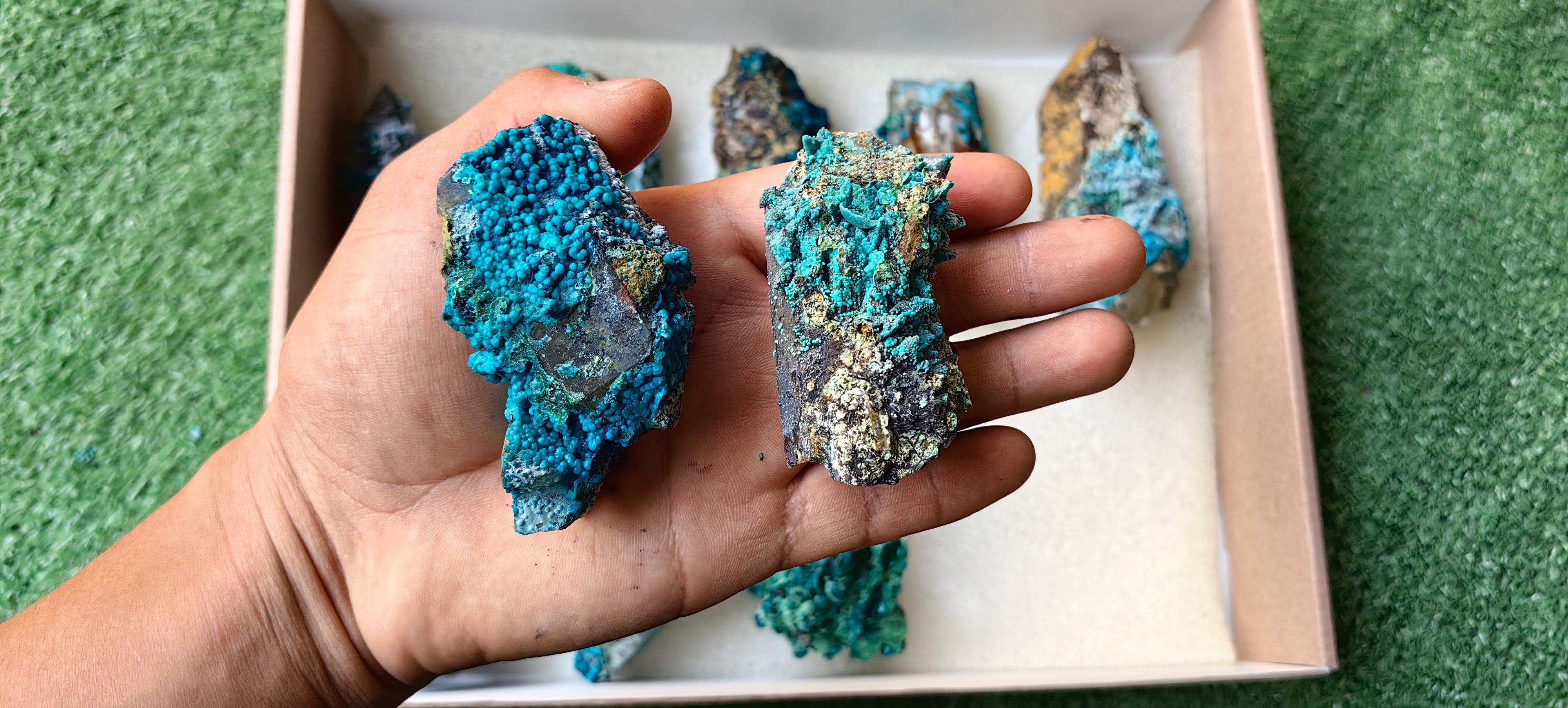 Lot 10 Chrysocolla on Quartz