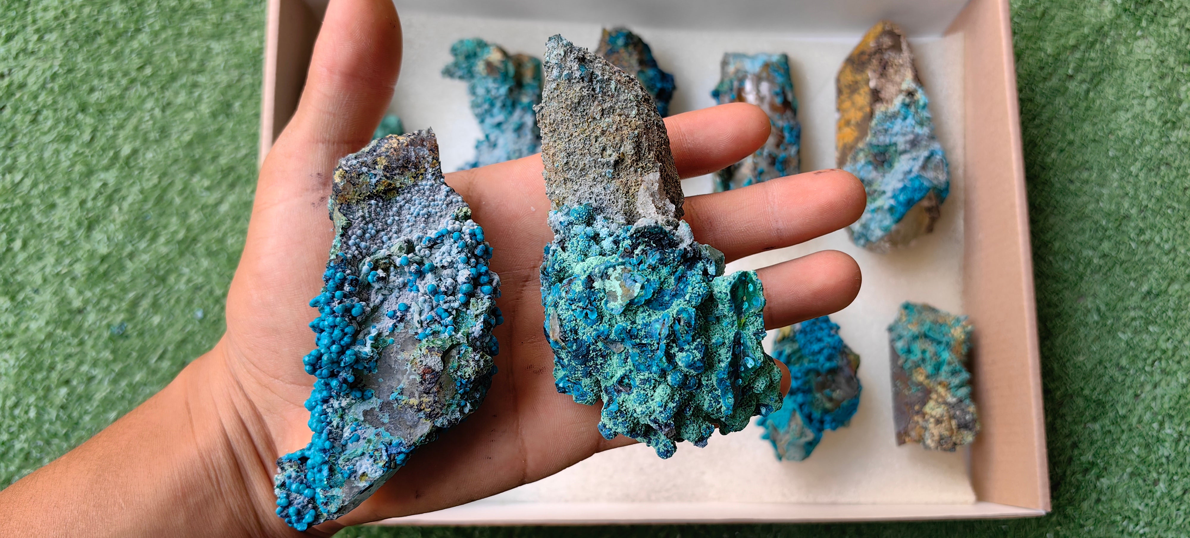 Lot 10 Chrysocolla on Quartz