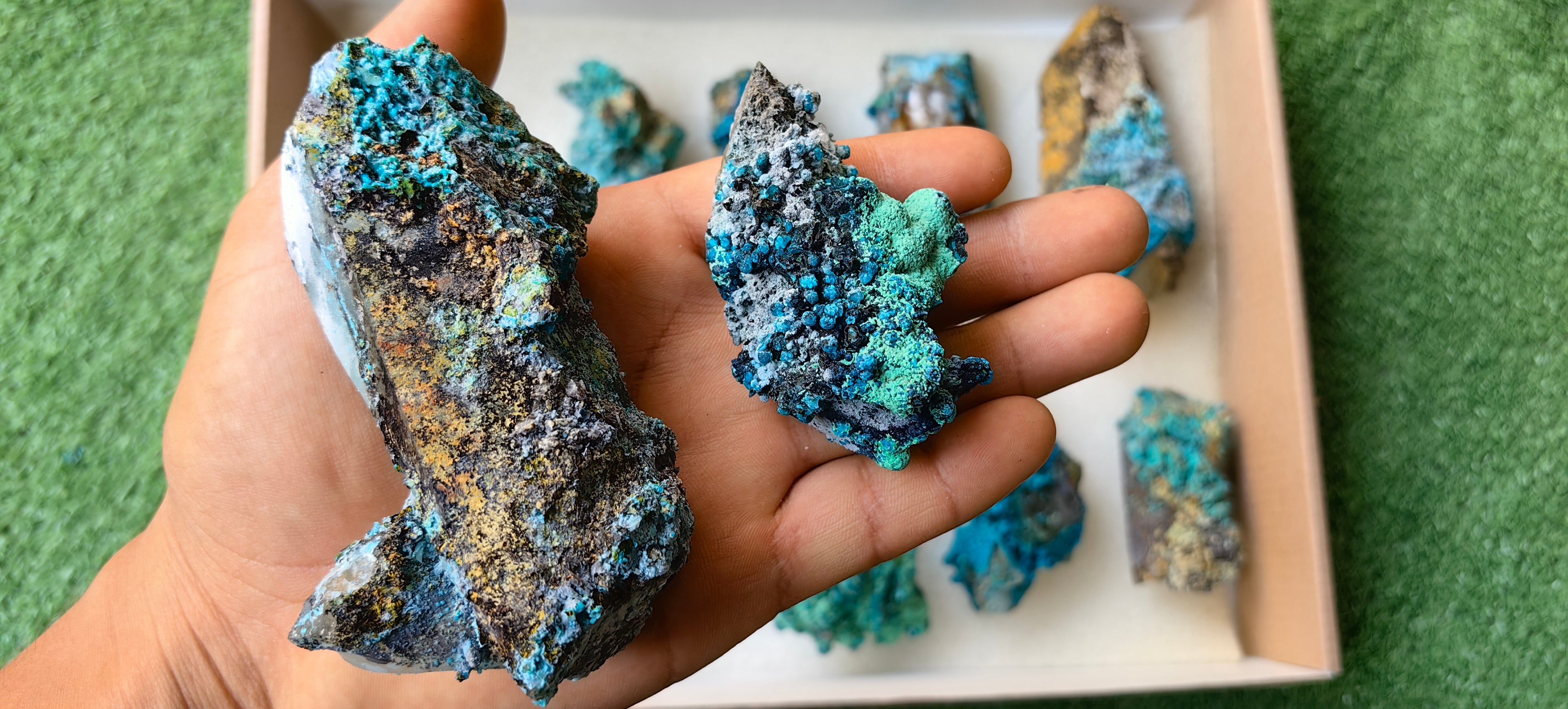 Lot 10 Chrysocolla on Quartz