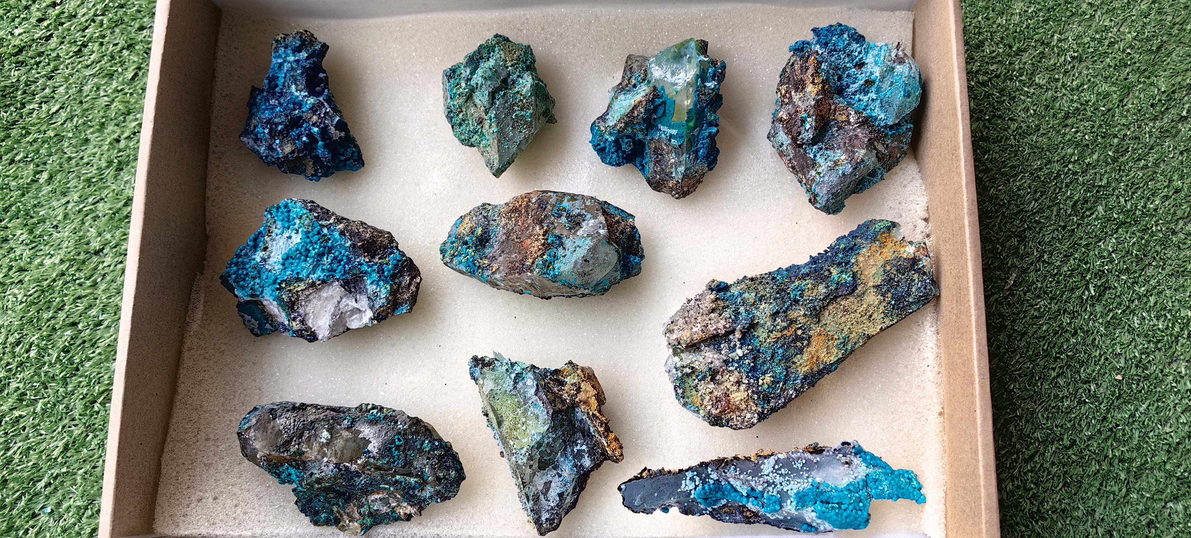Lot 10 Chrysocolla on Quartz