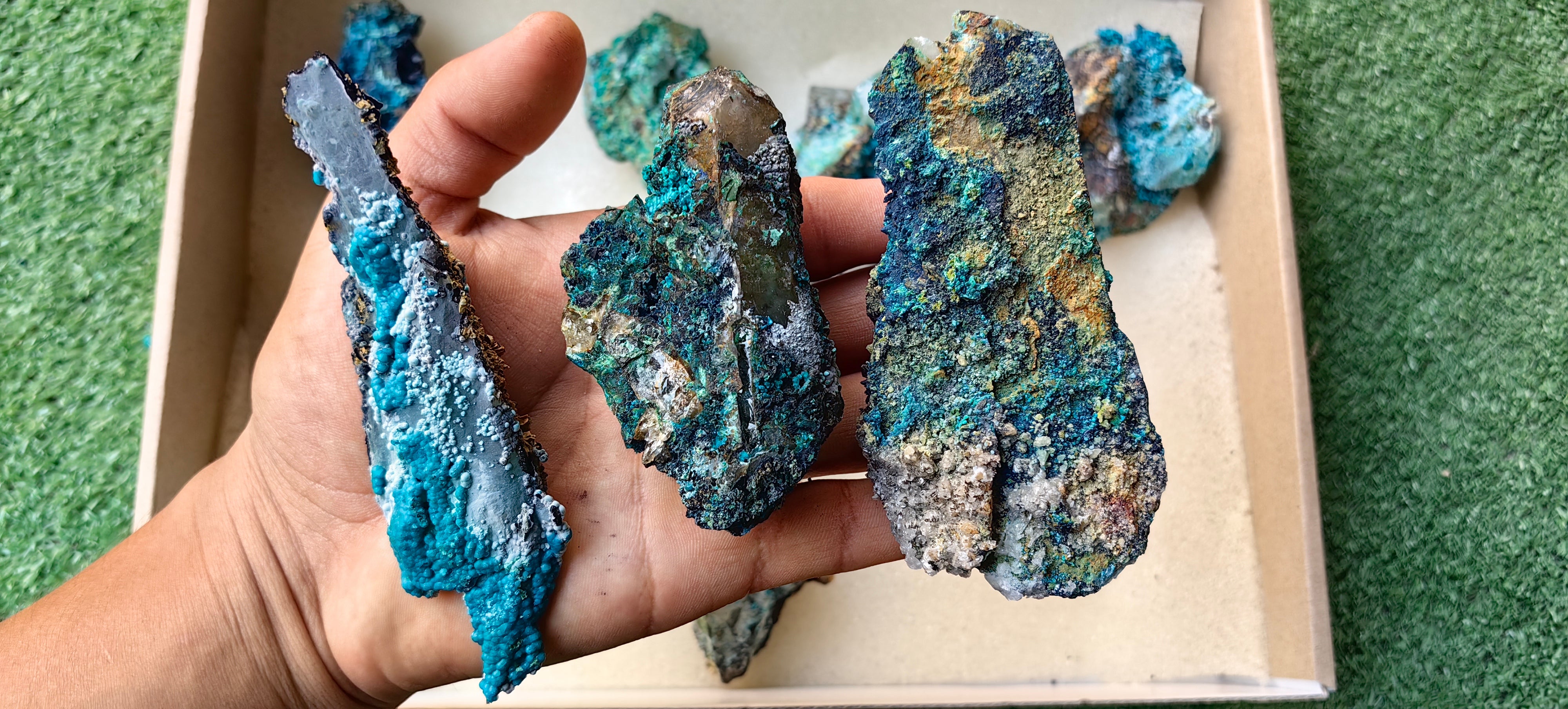 Lot 10 Chrysocolla on Quartz