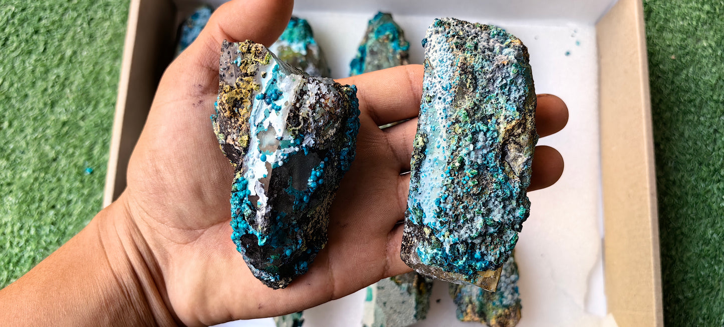 Lot 10 Chrysocolla on Quartz