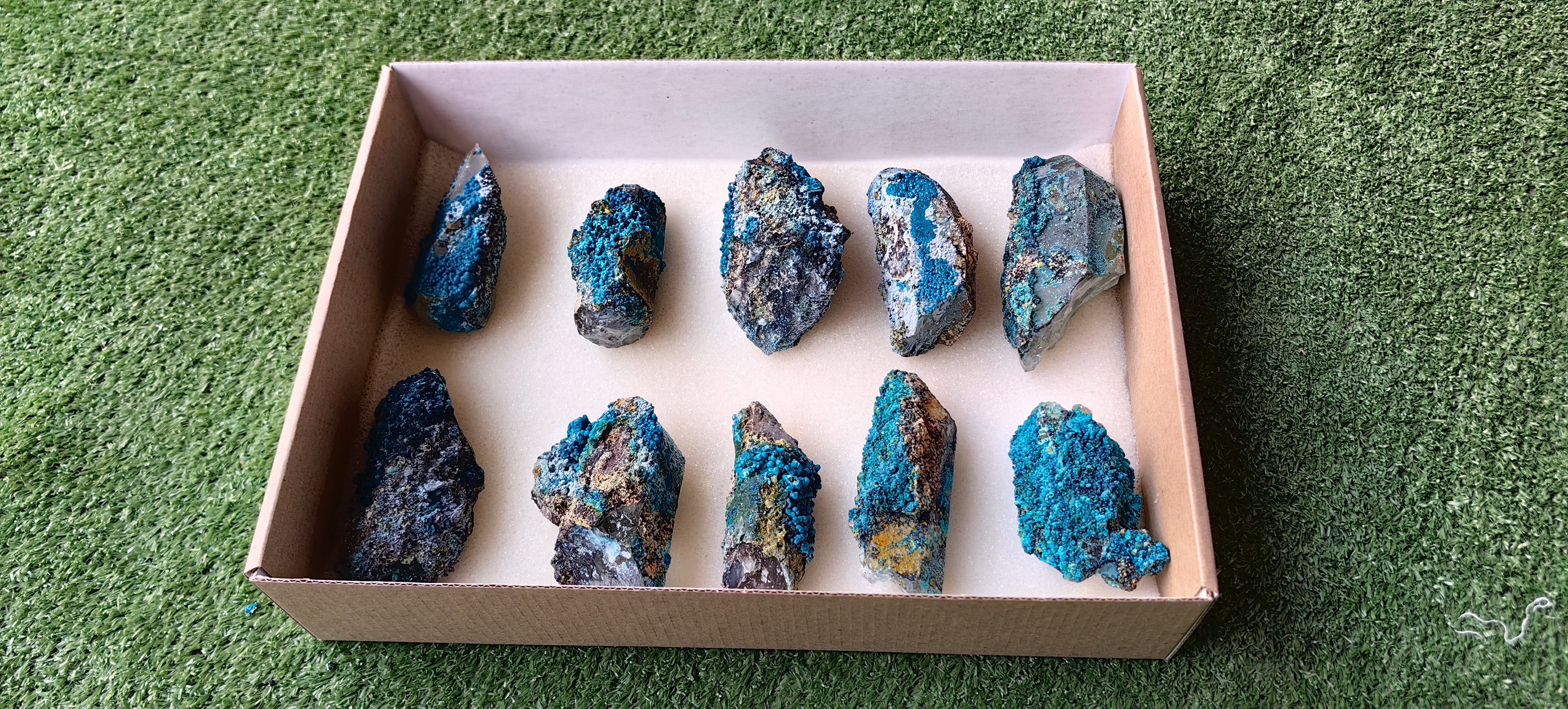 Lot 10 Chrysocolla on Quartz