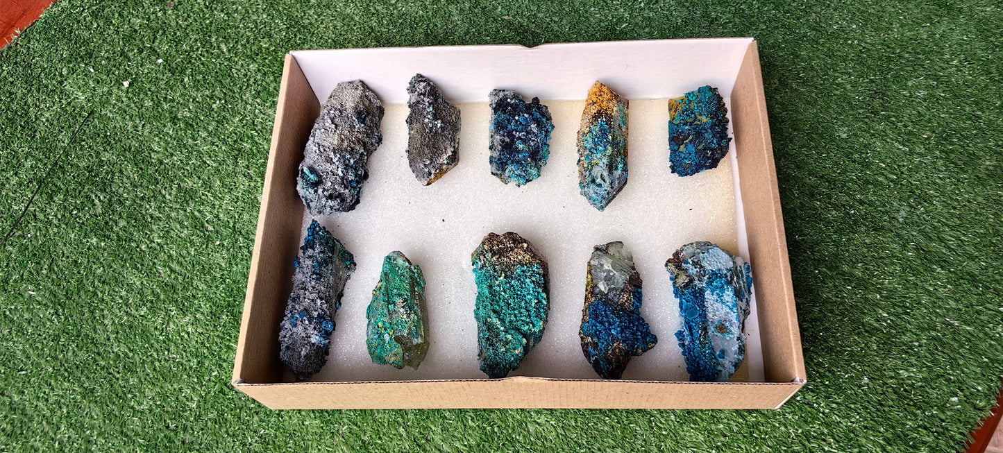 Lot 10 Chrysocolla on Quartz