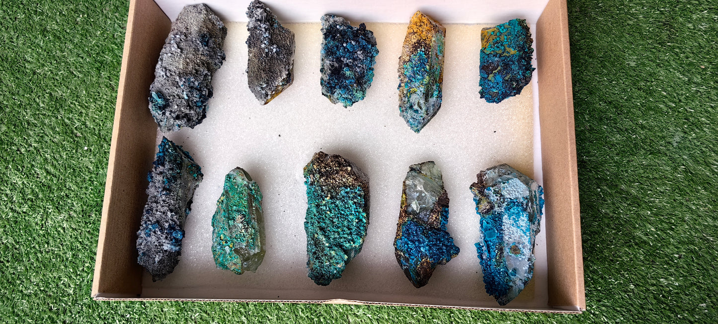 Lot 10 Chrysocolla on Quartz