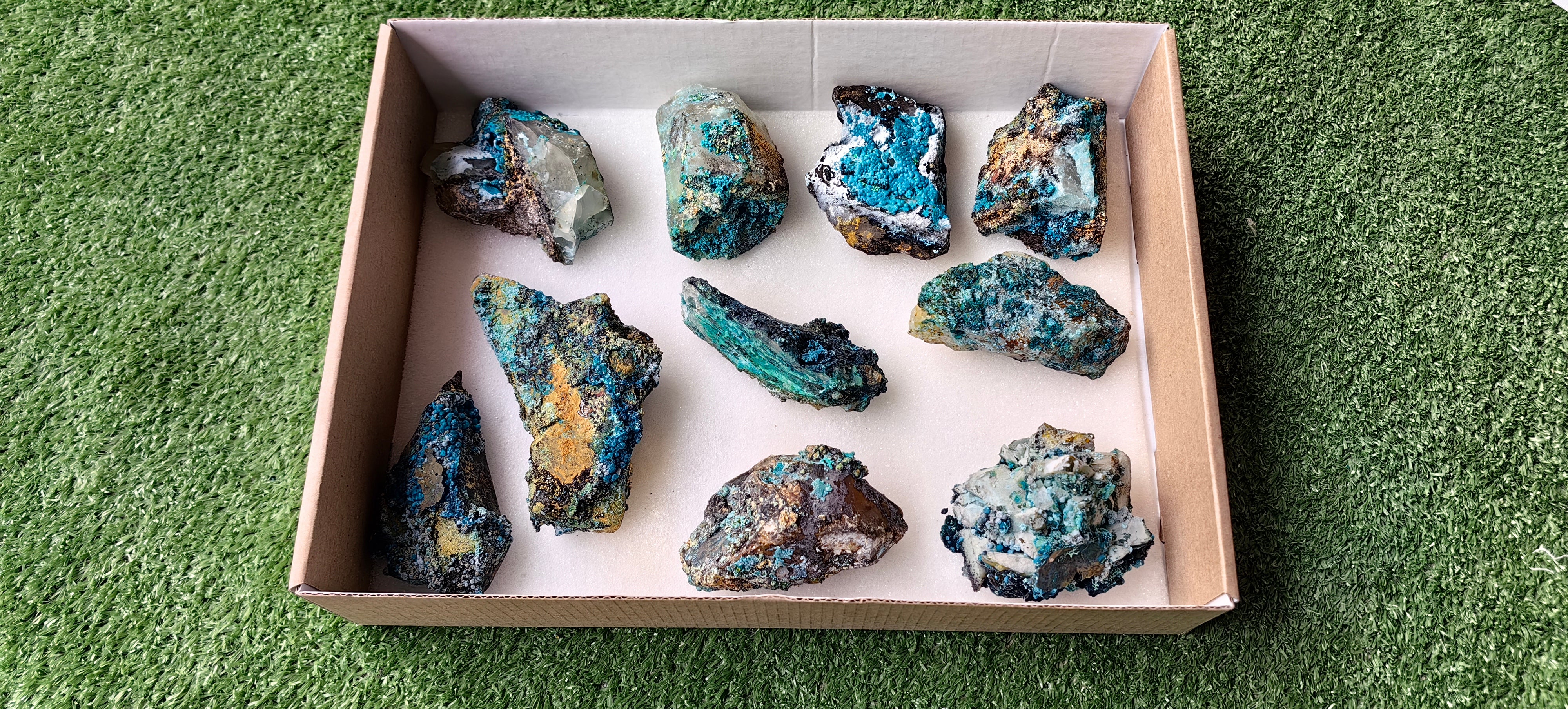 Lot 10 Chrysocolla on Quartz