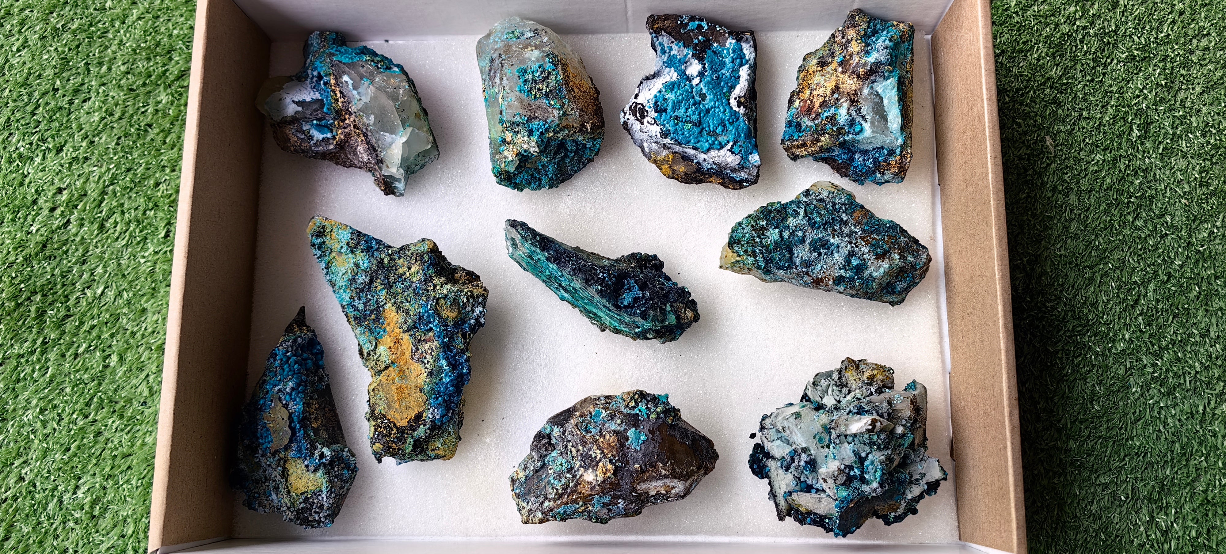 Lot 10 Chrysocolla on Quartz