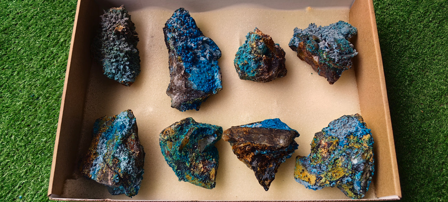 Lot 8 Chrysocolla on Quartz