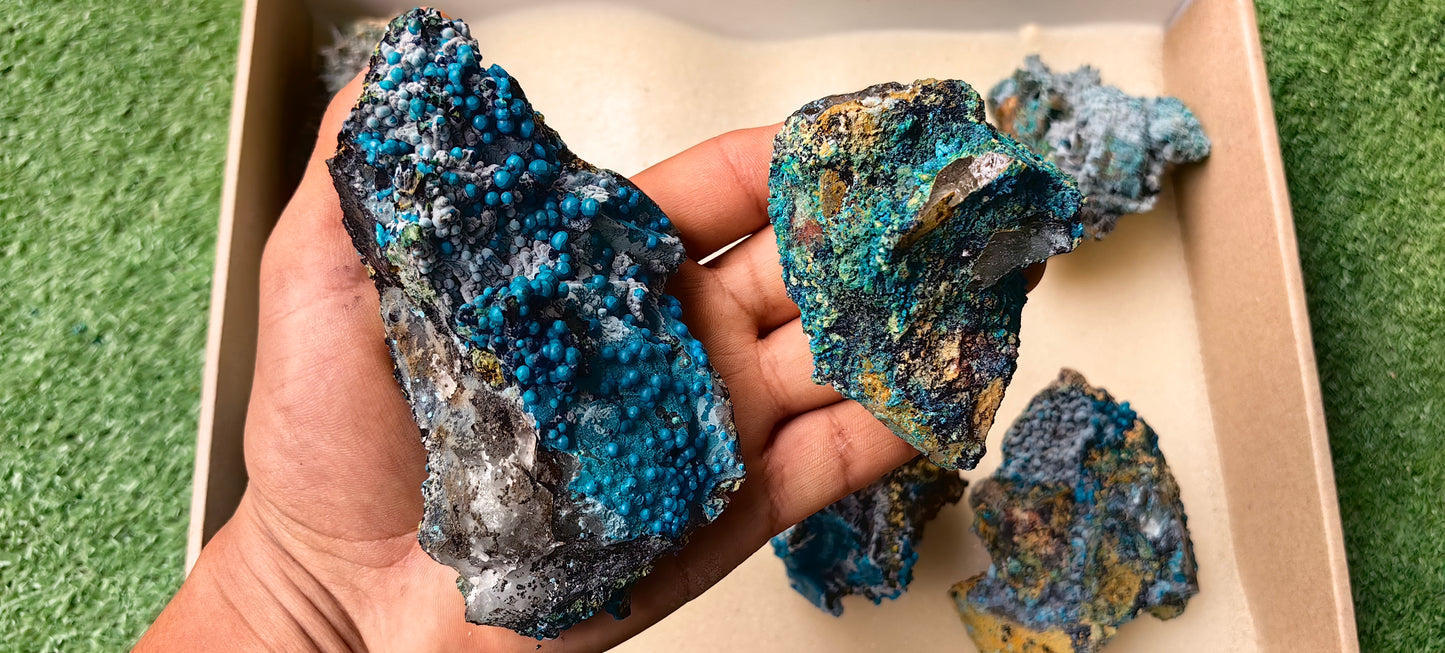 Lot 8 Chrysocolla on Quartz