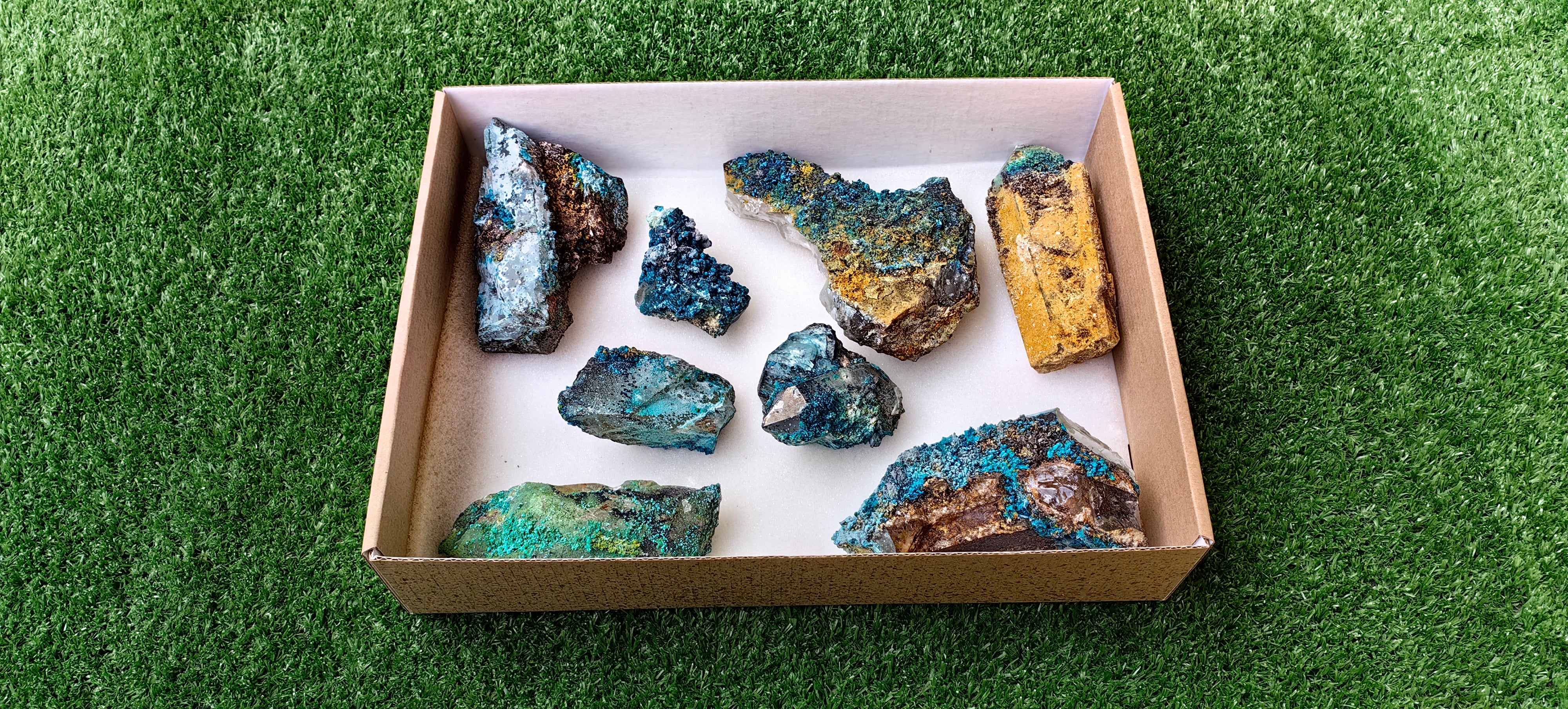 Lot 8 Chrysocolla on Quartz