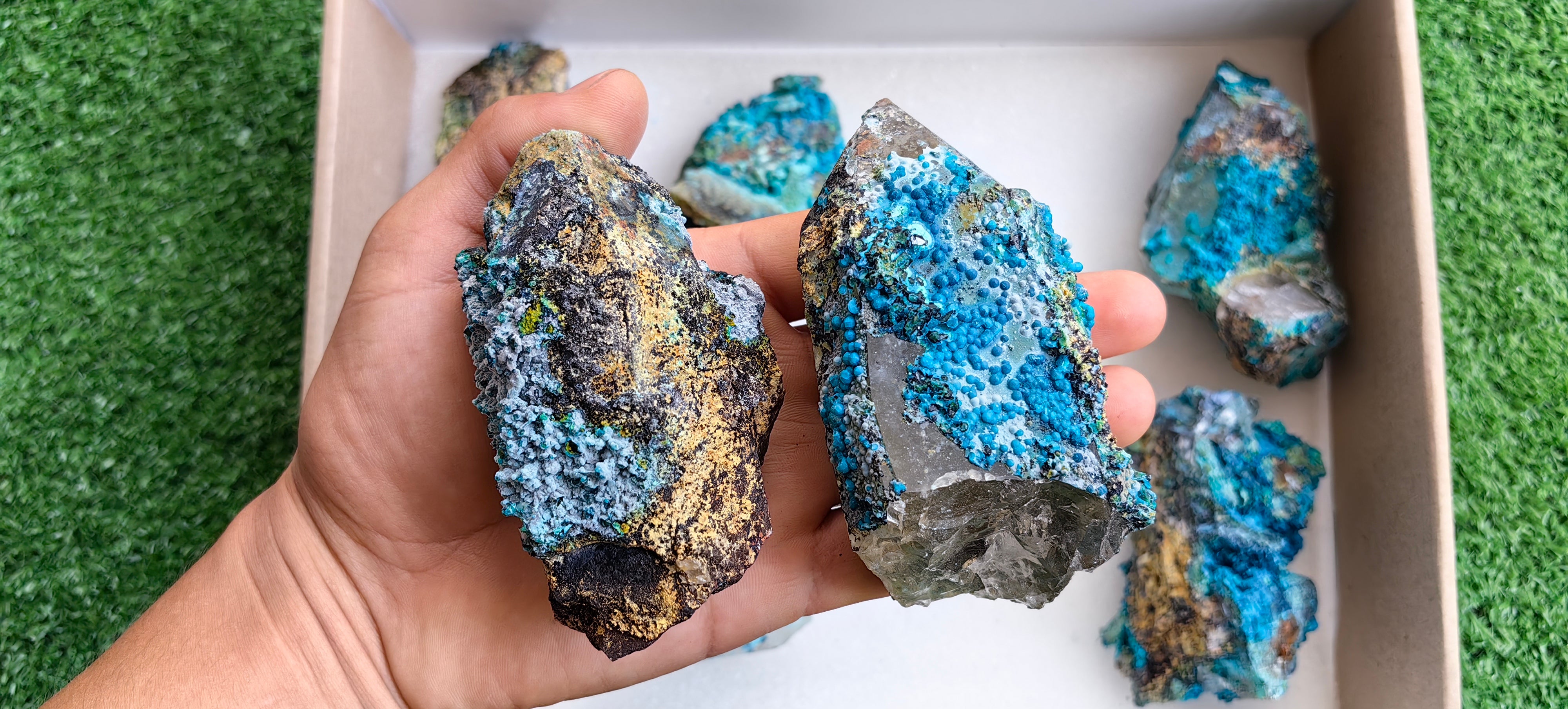 Lot 8 Chrysocolla on Quartz