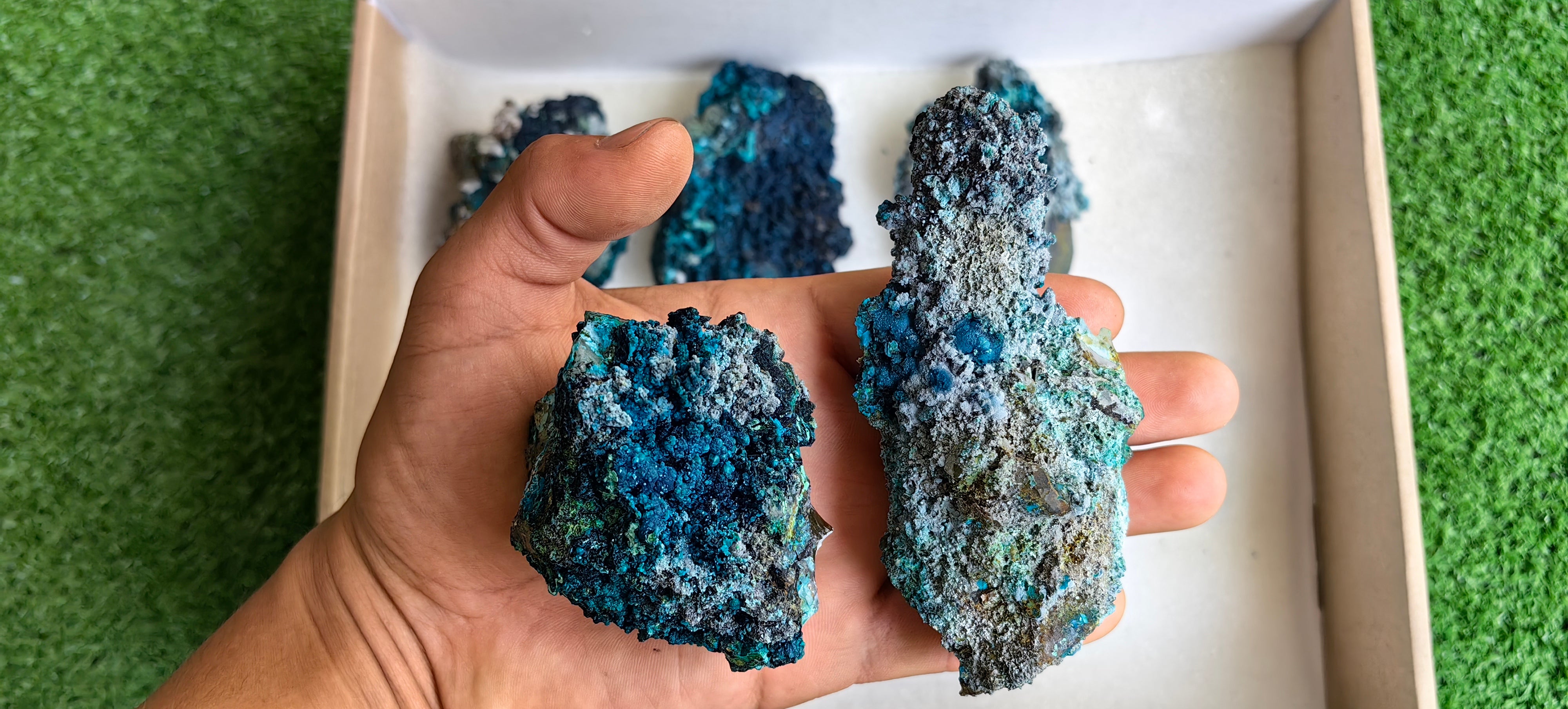 Lot 8 Chrysocolla on Quartz