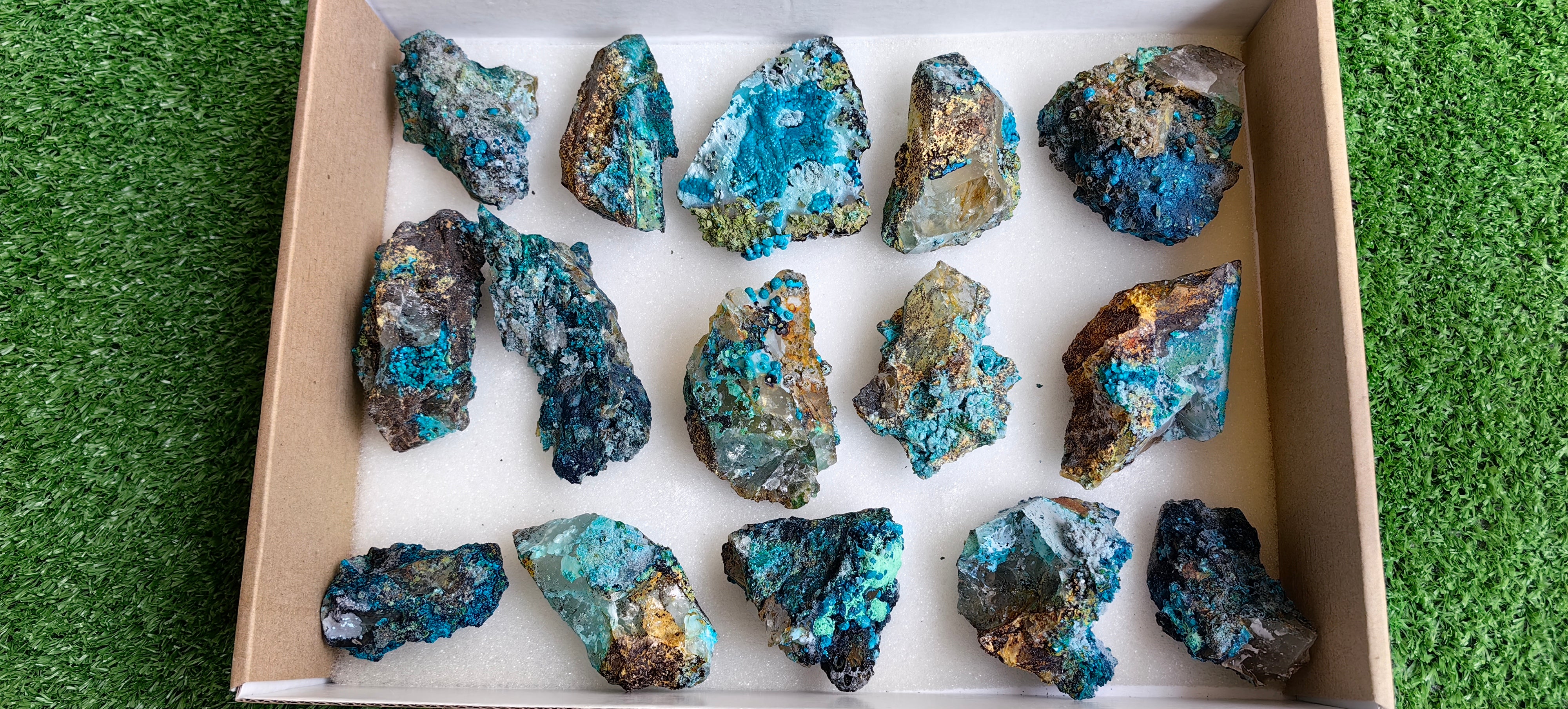 Lot 15 Chrysocolla on Quartz