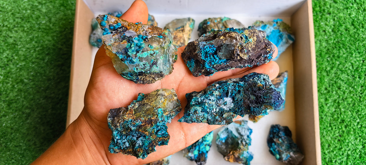 Lot 15 Chrysocolla on Quartz