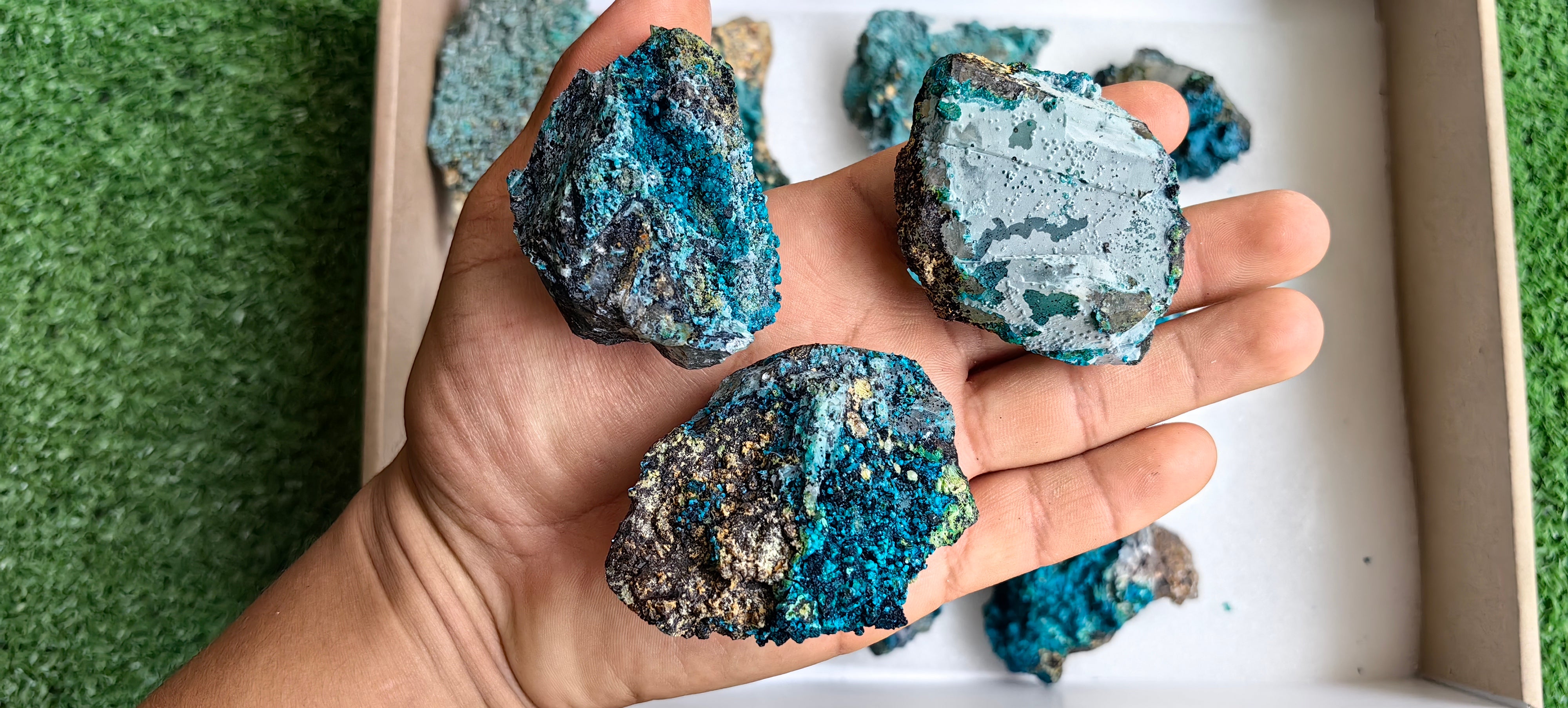 Lot 15 Chrysocolla on Quartz