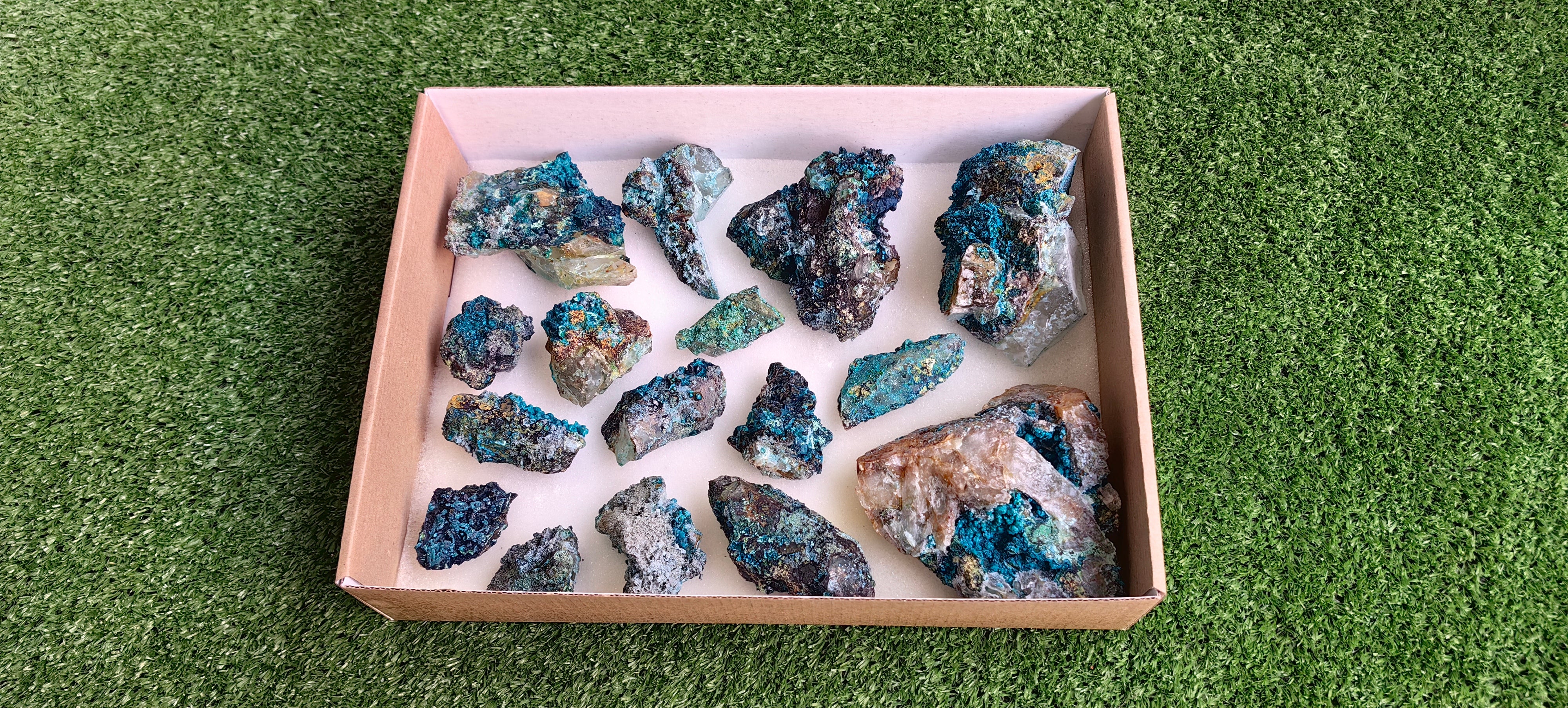 Lot 16 Chrysocolla on Quartz