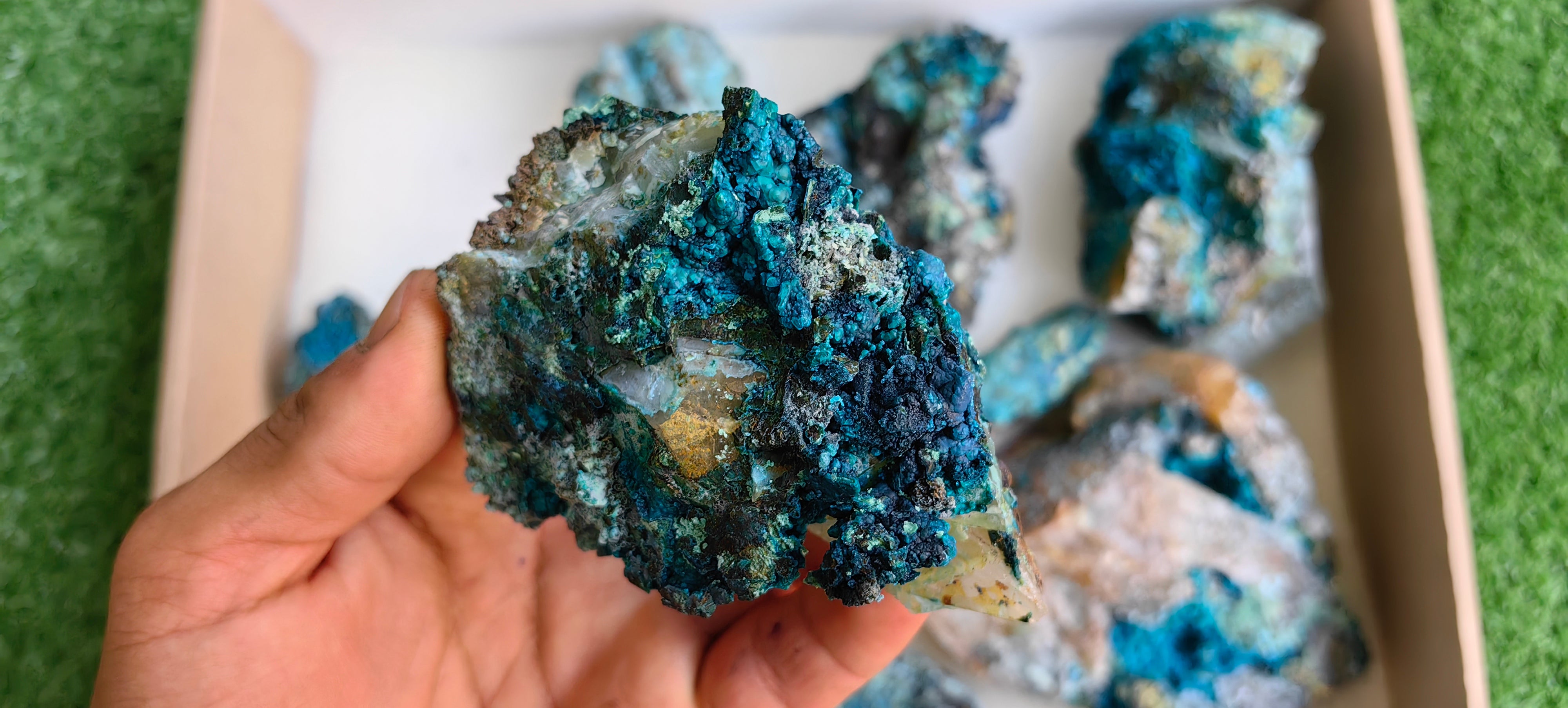 Lot 16 Chrysocolla on Quartz