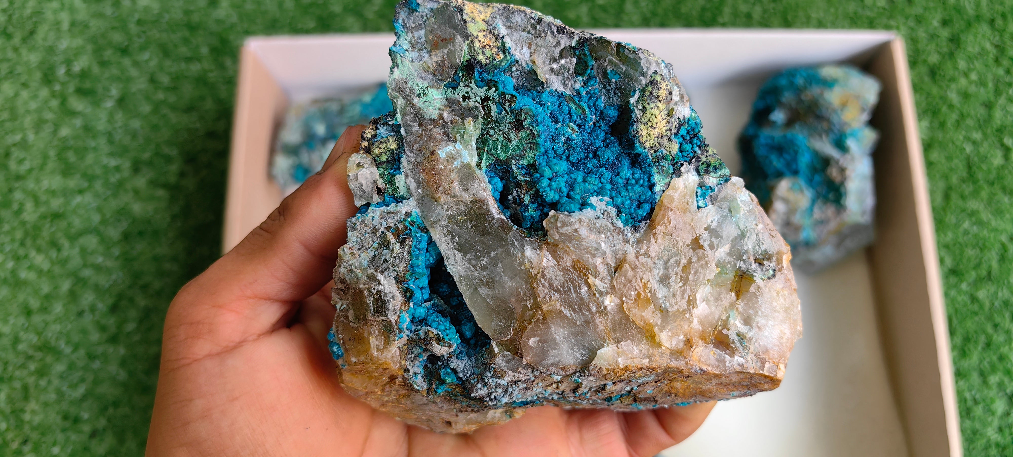 Lot 16 Chrysocolla on Quartz