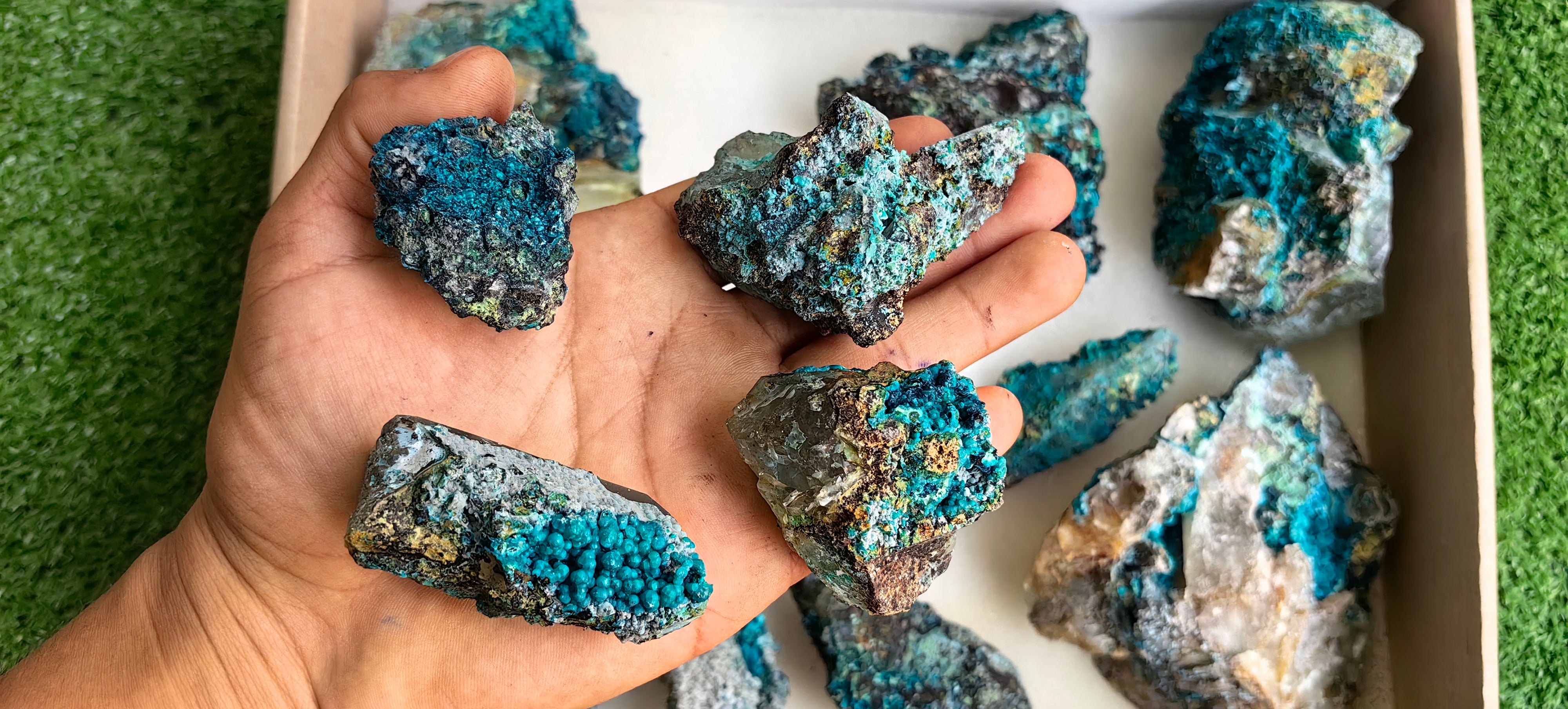 Lot 16 Chrysocolla on Quartz