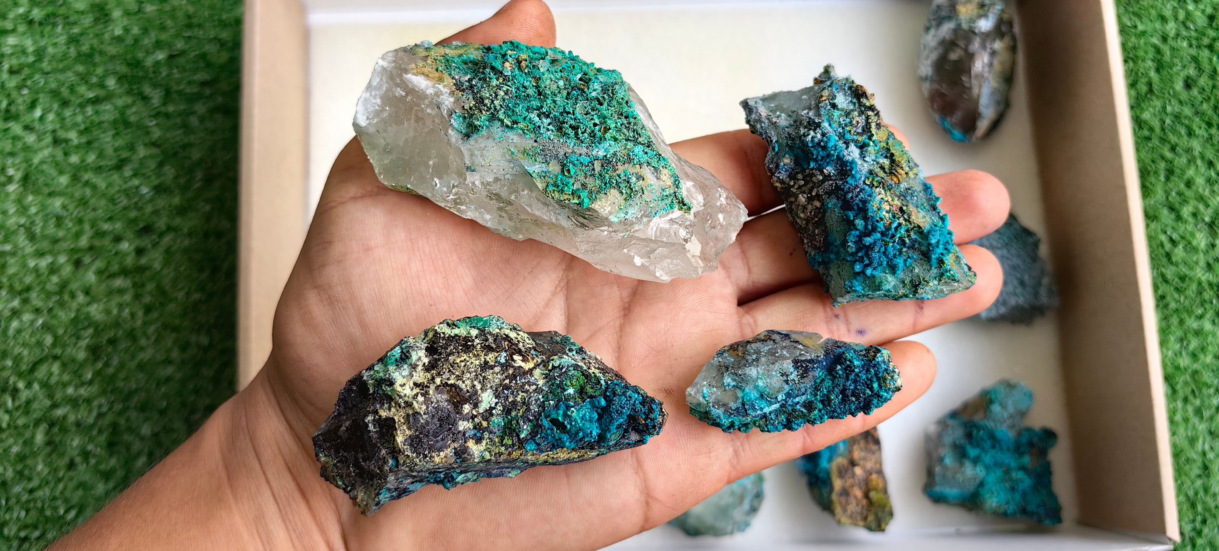 Lot 16 Chrysocolla on Quartz