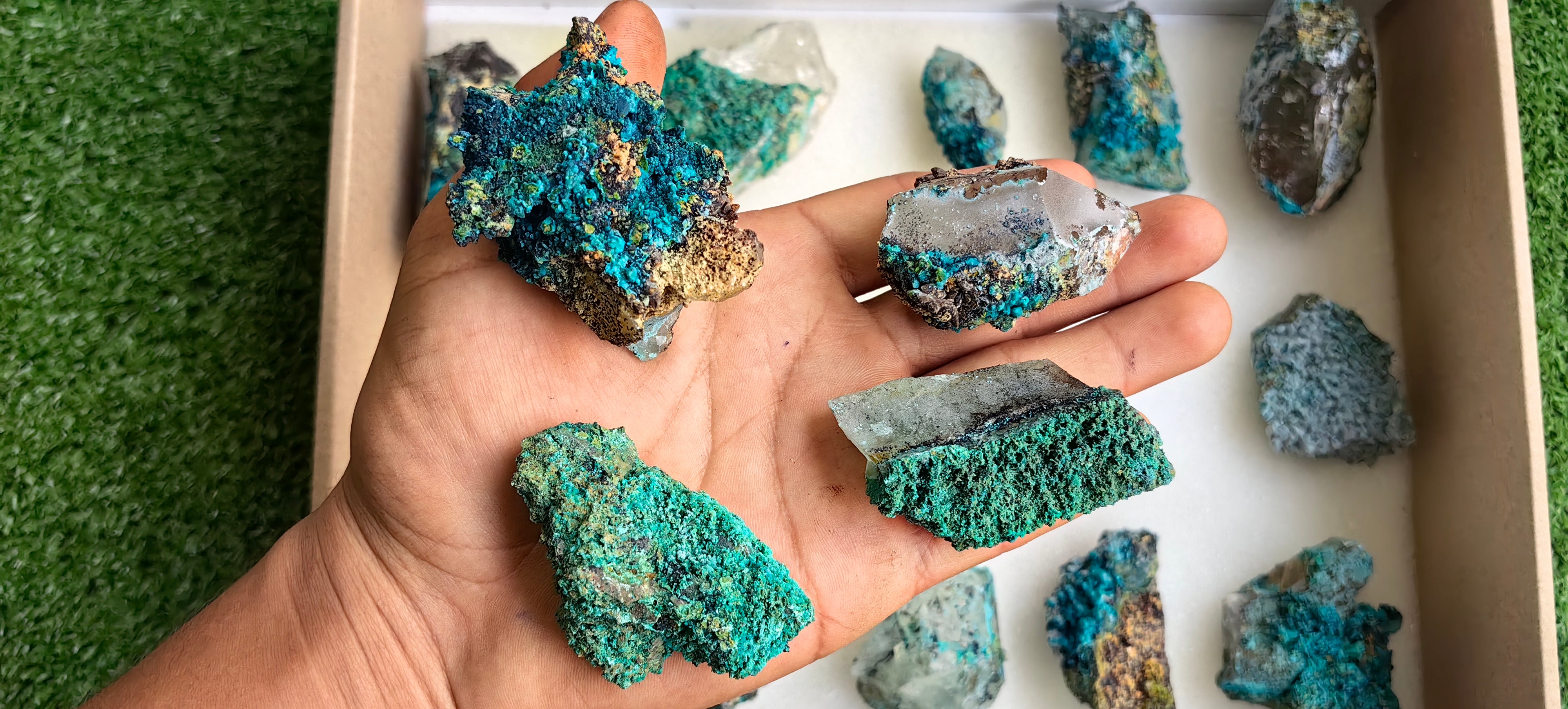 Lot 16 Chrysocolla on Quartz