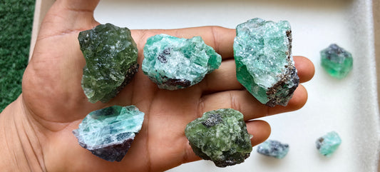 15 pcs Fluorite, Sphalerite, Galena, Pyrite