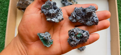 10 pcs Fluorite, Sphalerite, Galena, Pyrite