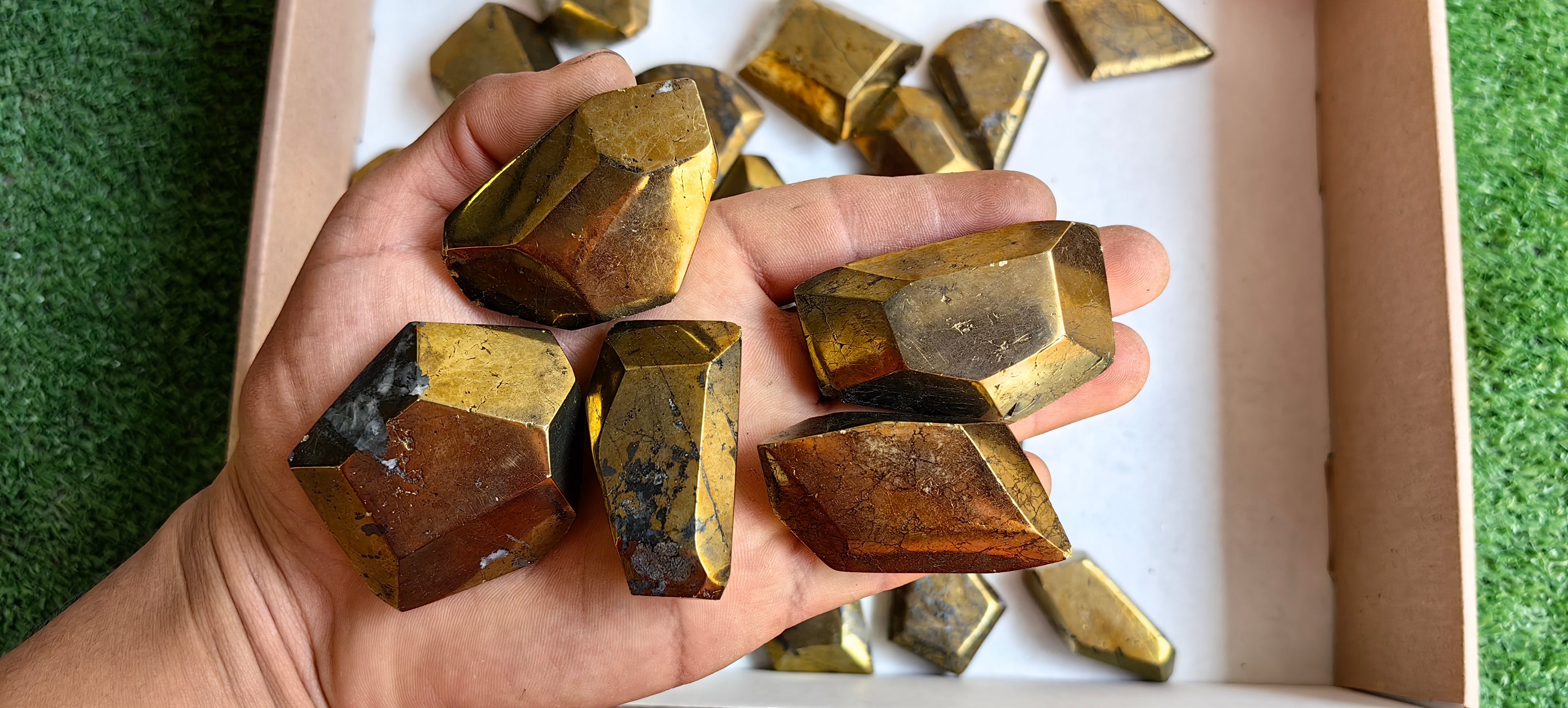 Lot 28 pcs Chalcopyrite Free Form Faceted