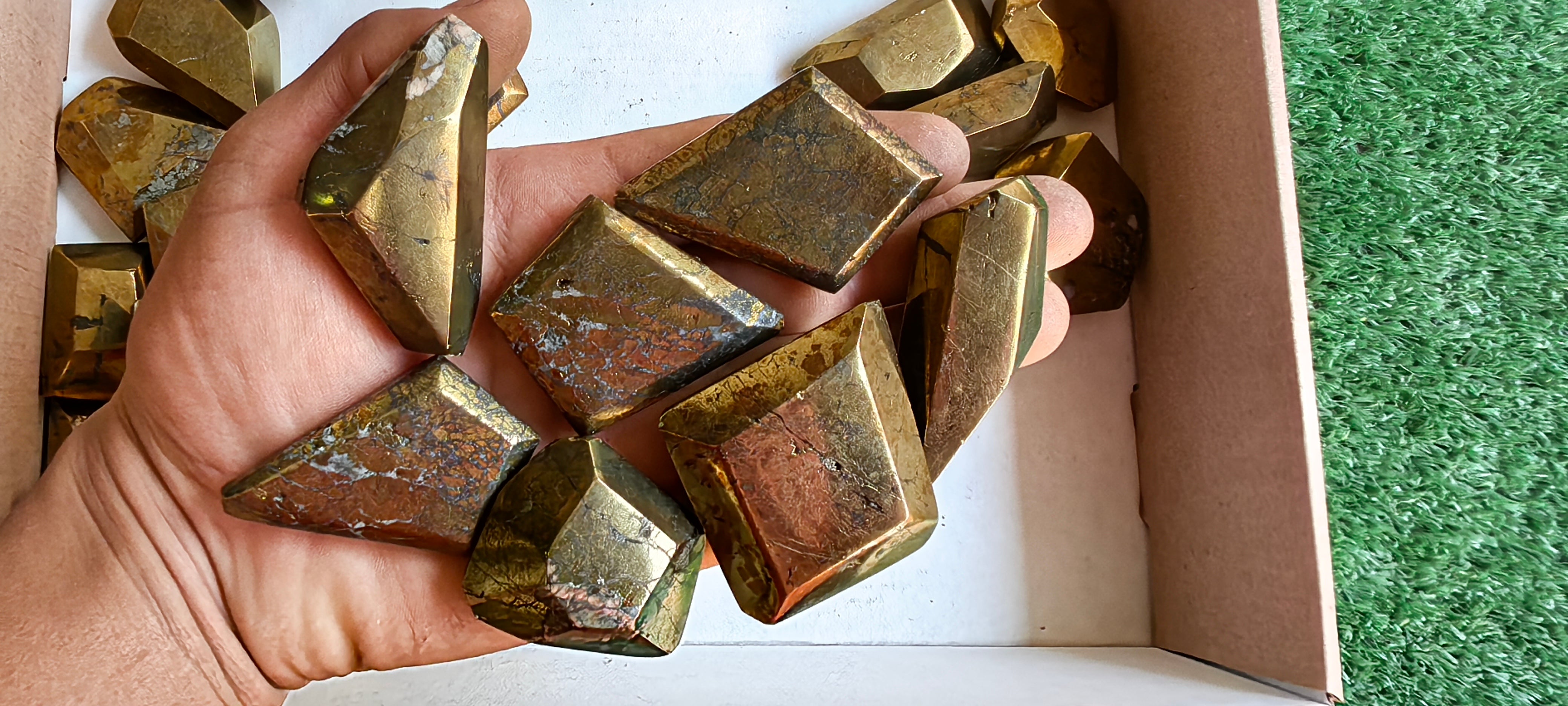 Lot 28 pcs Chalcopyrite Free Form Faceted