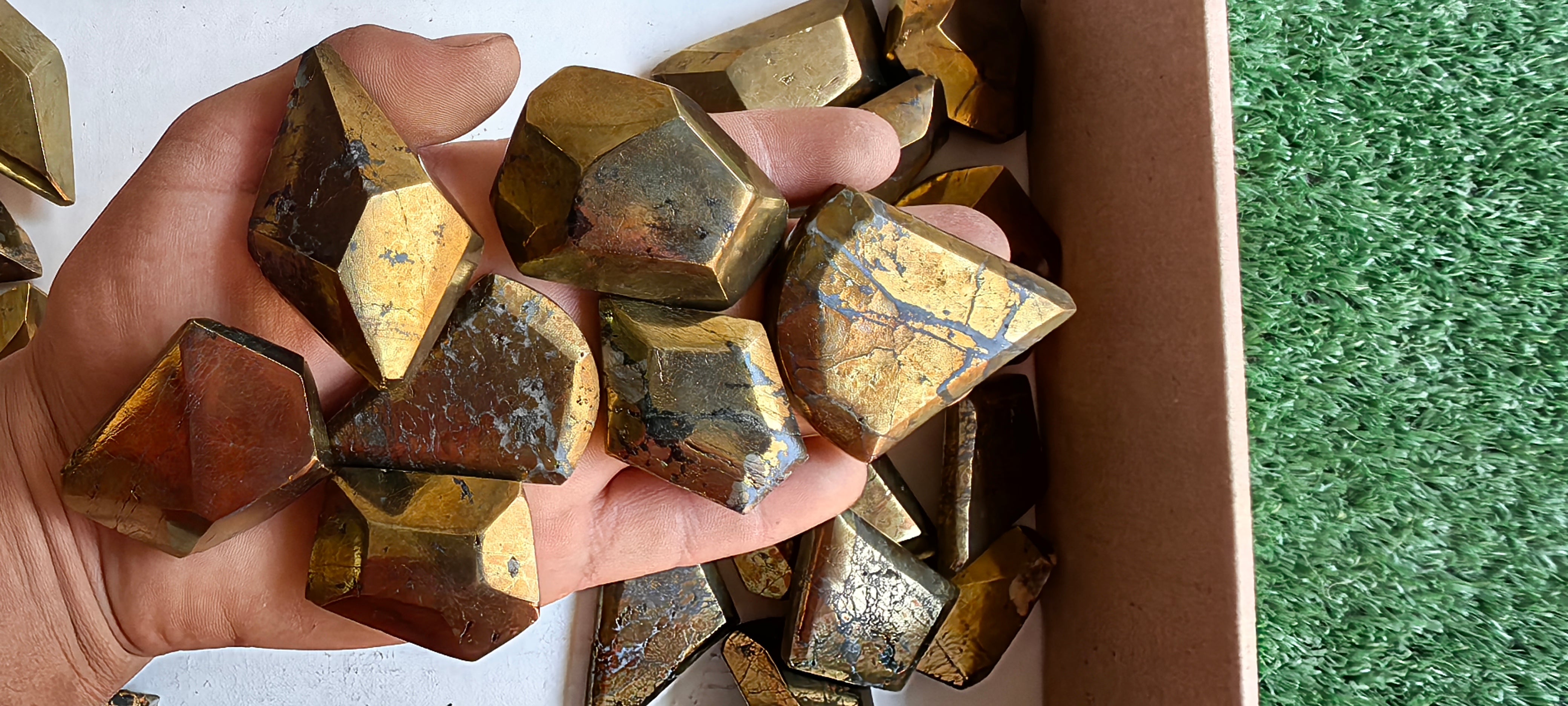 Lot 28 pcs Chalcopyrite Free Form Faceted