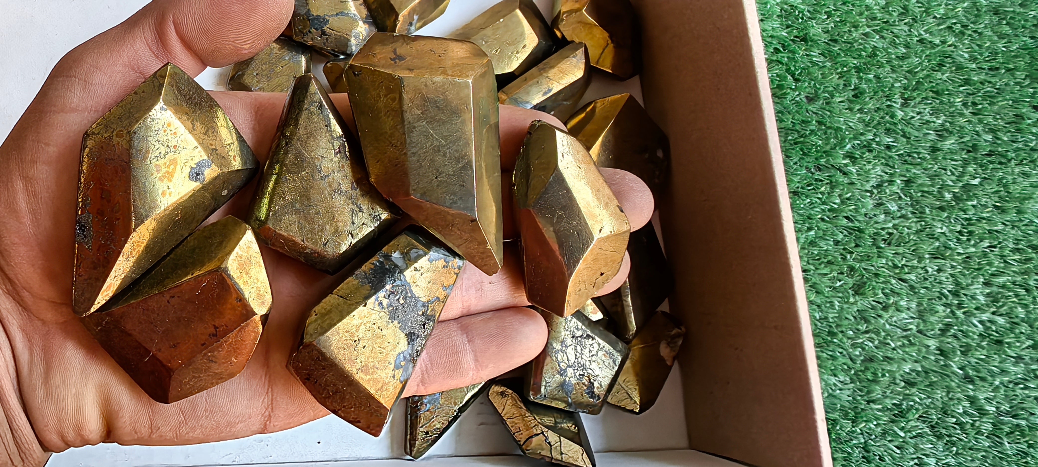 Lot 28 pcs Chalcopyrite Free Form Faceted