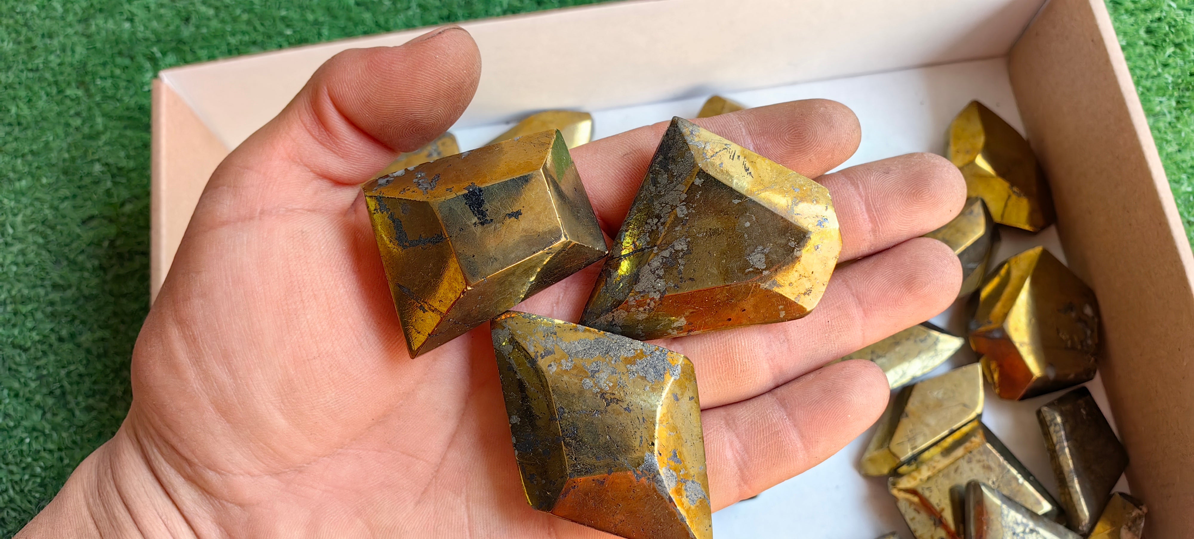 Lot 28 pcs Chalcopyrite Free Form Faceted